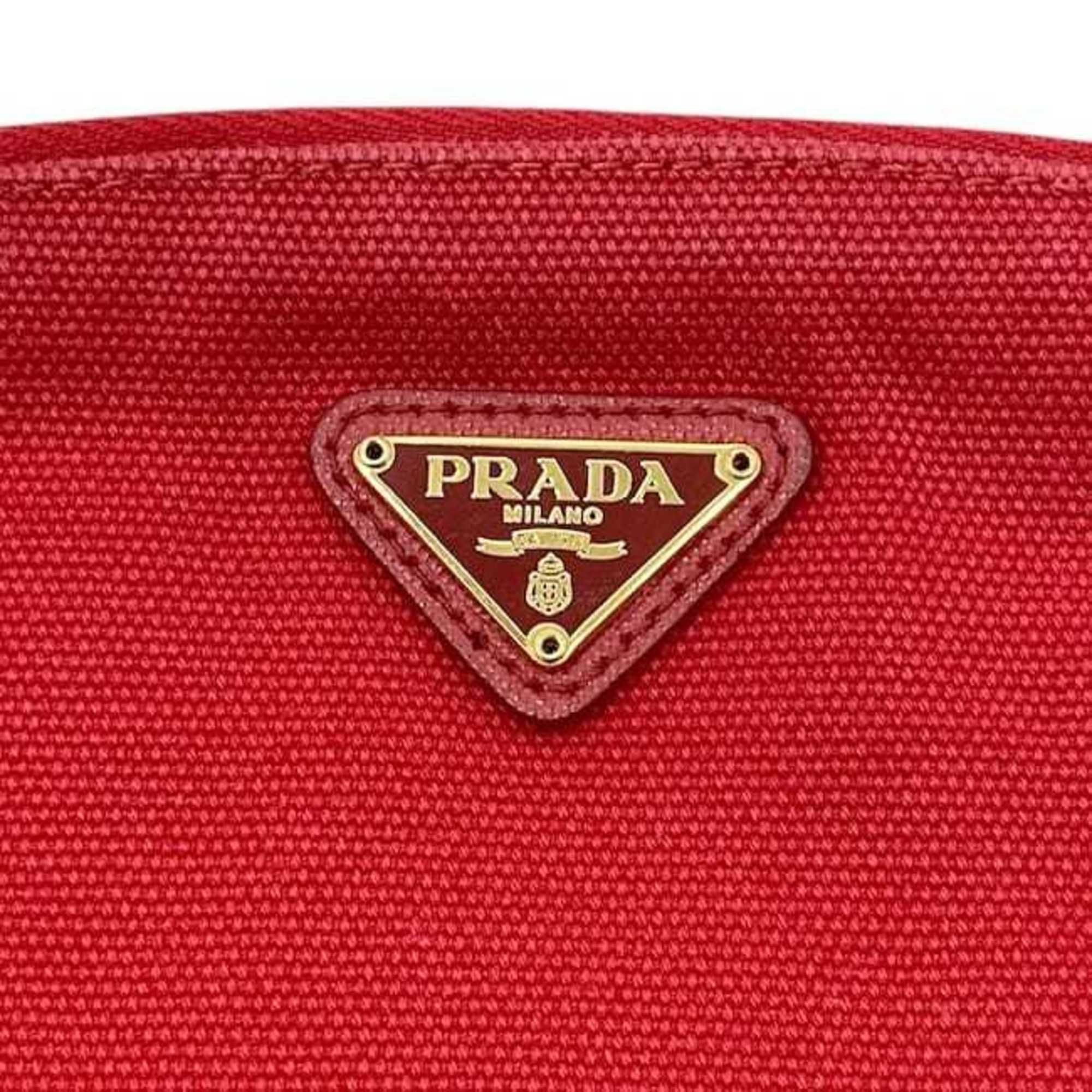 Canvas Leather Pouch (Pre-Owned) - Prada - Modalova