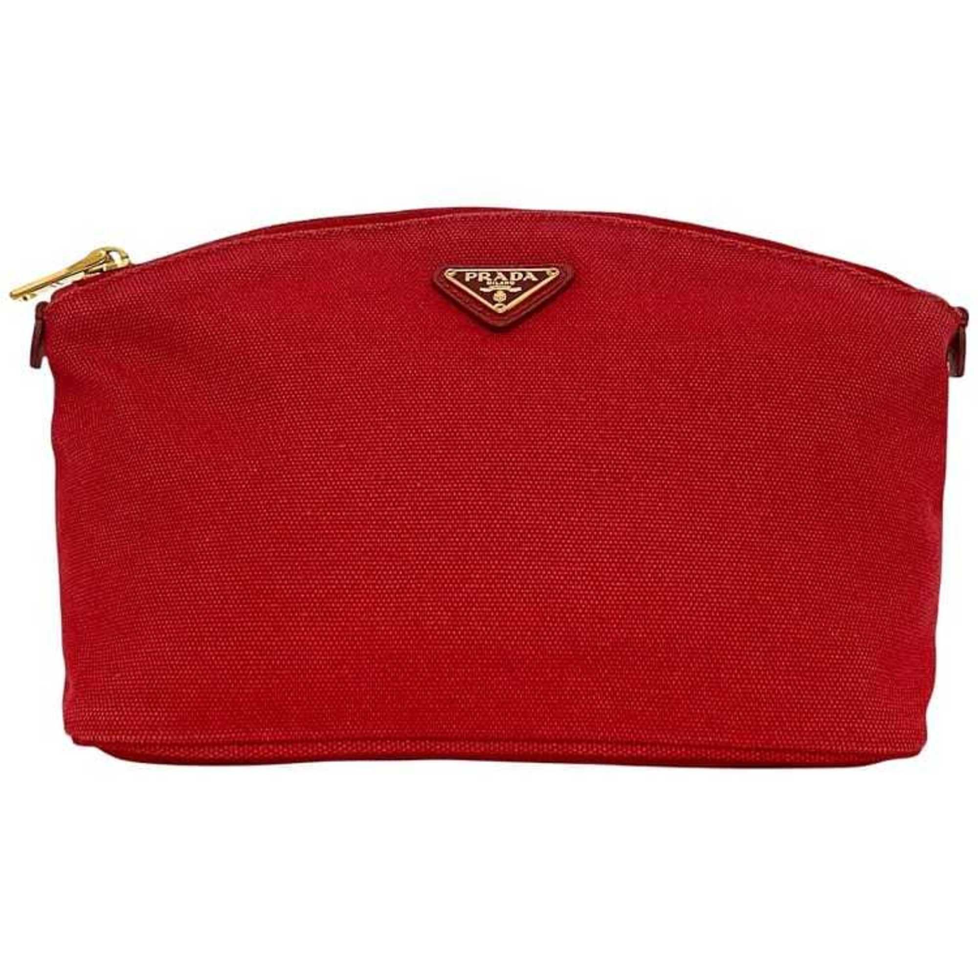 Canvas Leather Pouch (Pre-Owned) - Prada - Modalova