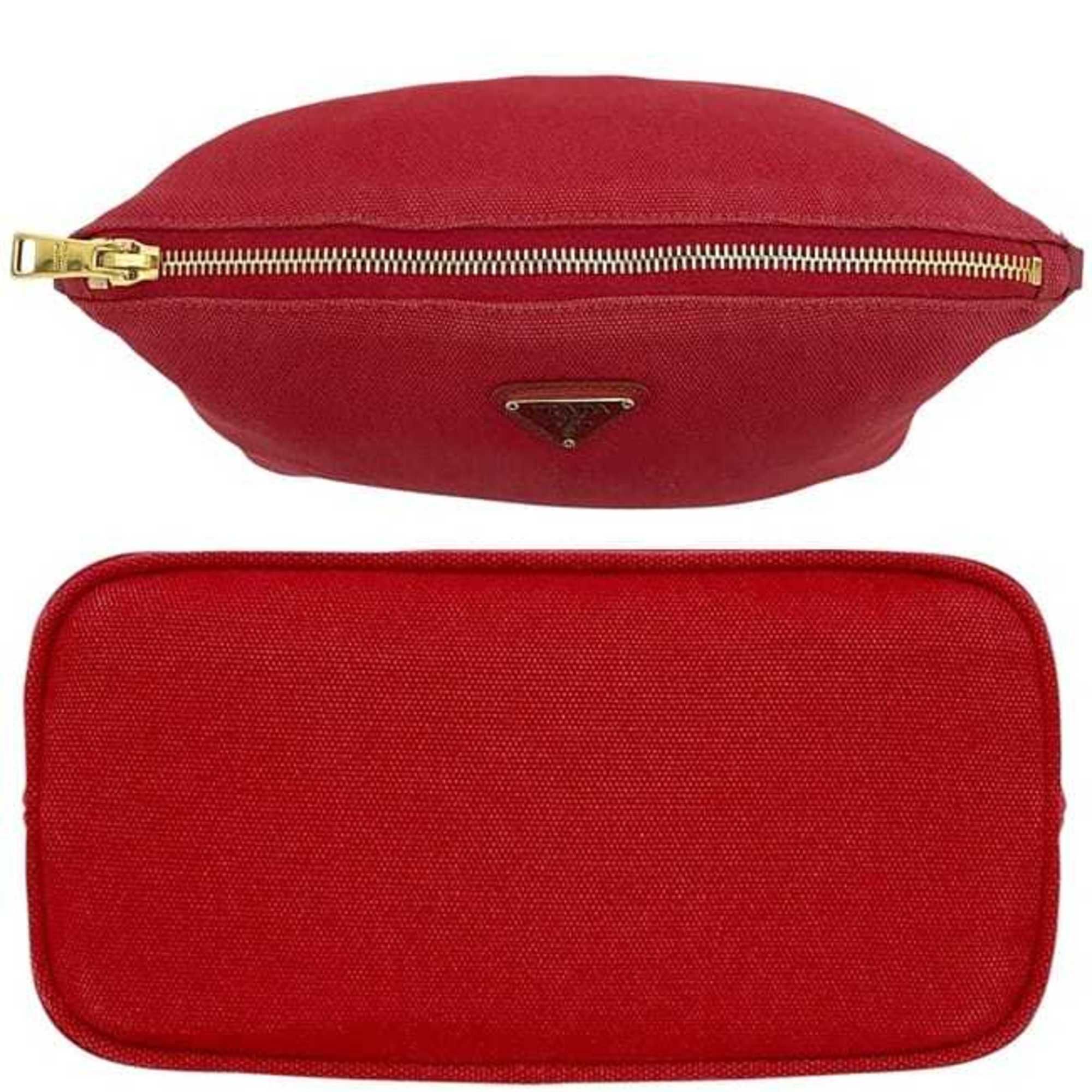 Canvas Leather Pouch (Pre-Owned) - Prada - Modalova