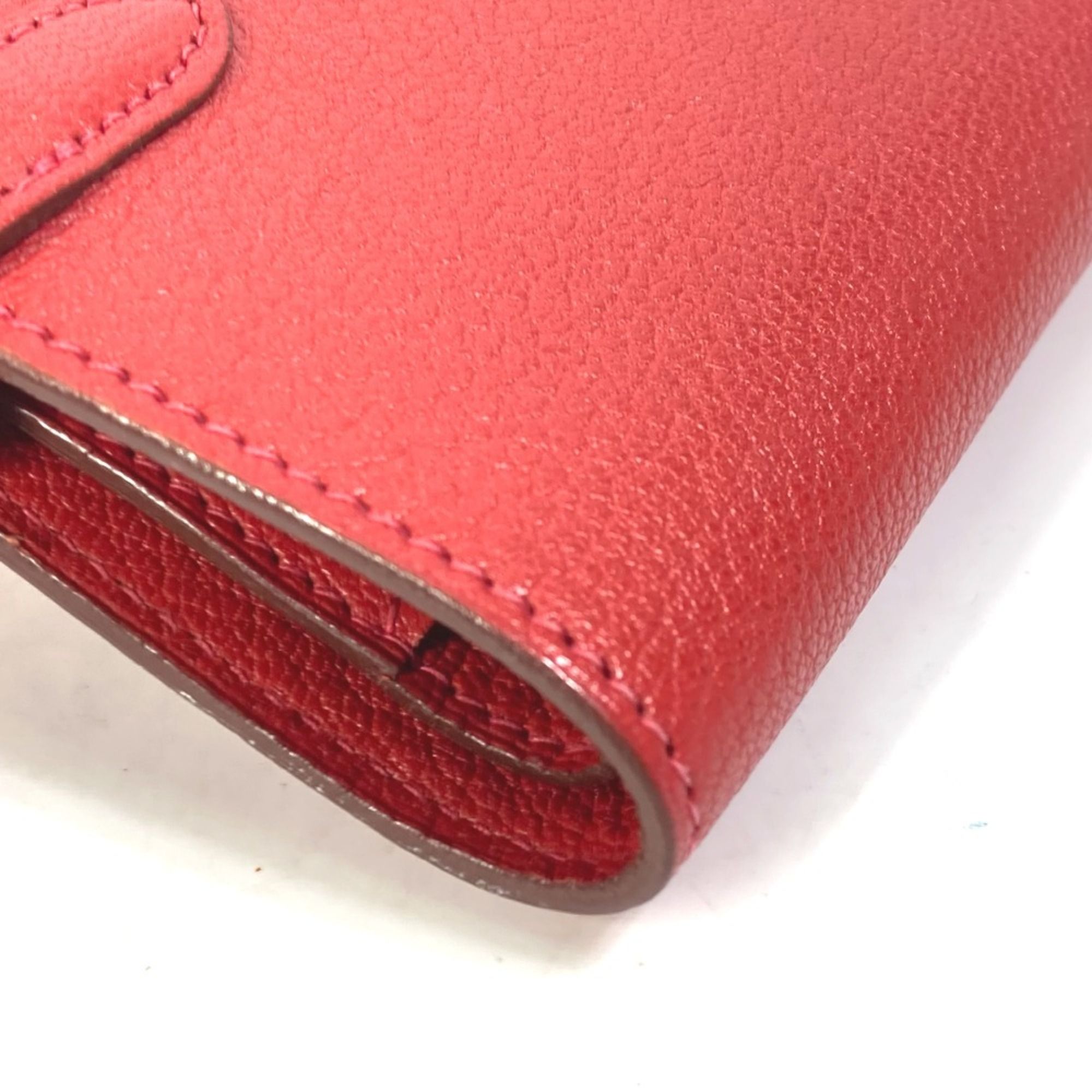 Chevre Leather Wallet (Tri-Fold) (Pre-Owned) - Hermes - Modalova
