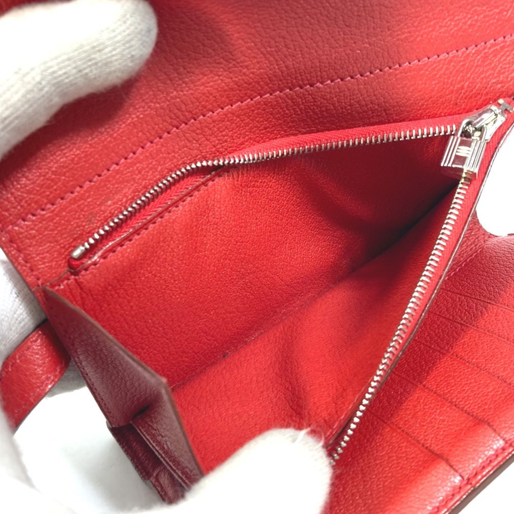 Chevre Leather Wallet (Tri-Fold) (Pre-Owned) - Hermes - Modalova