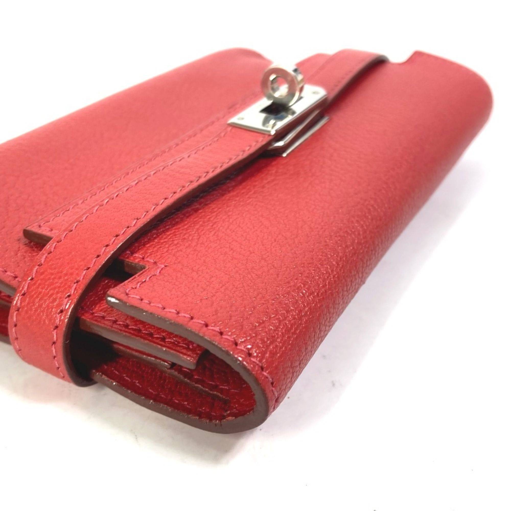 Chevre Leather Wallet (Tri-Fold) (Pre-Owned) - Hermes - Modalova
