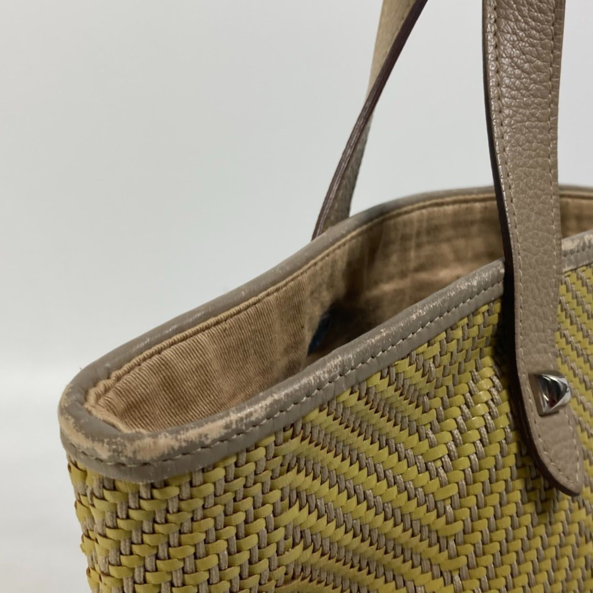 Leather Polyester Handbag Tote Bag (Pre-Owned) - Hermes - Modalova