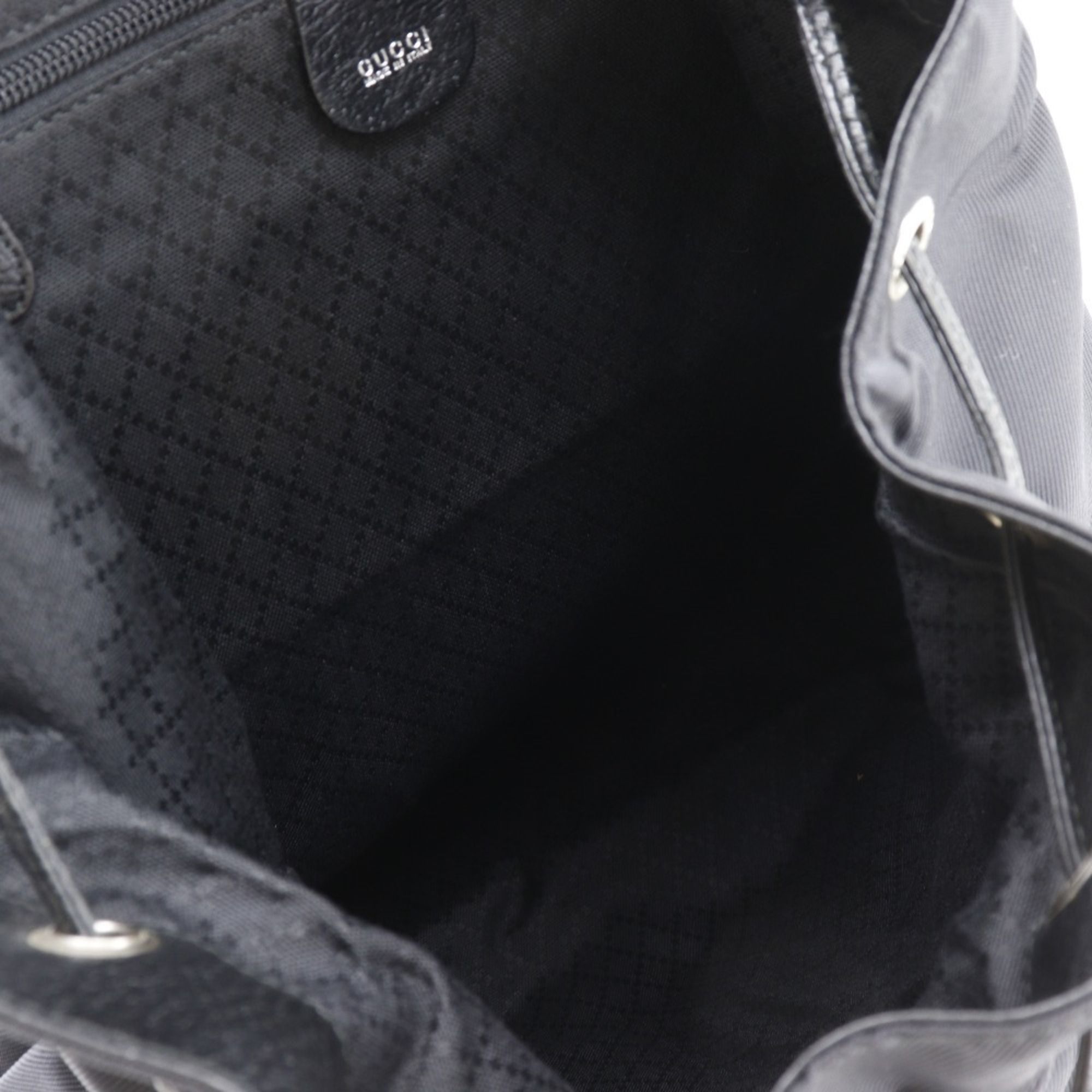 Nylon Canvas Leather Backpack (Pre-Owned) - Gucci - Modalova