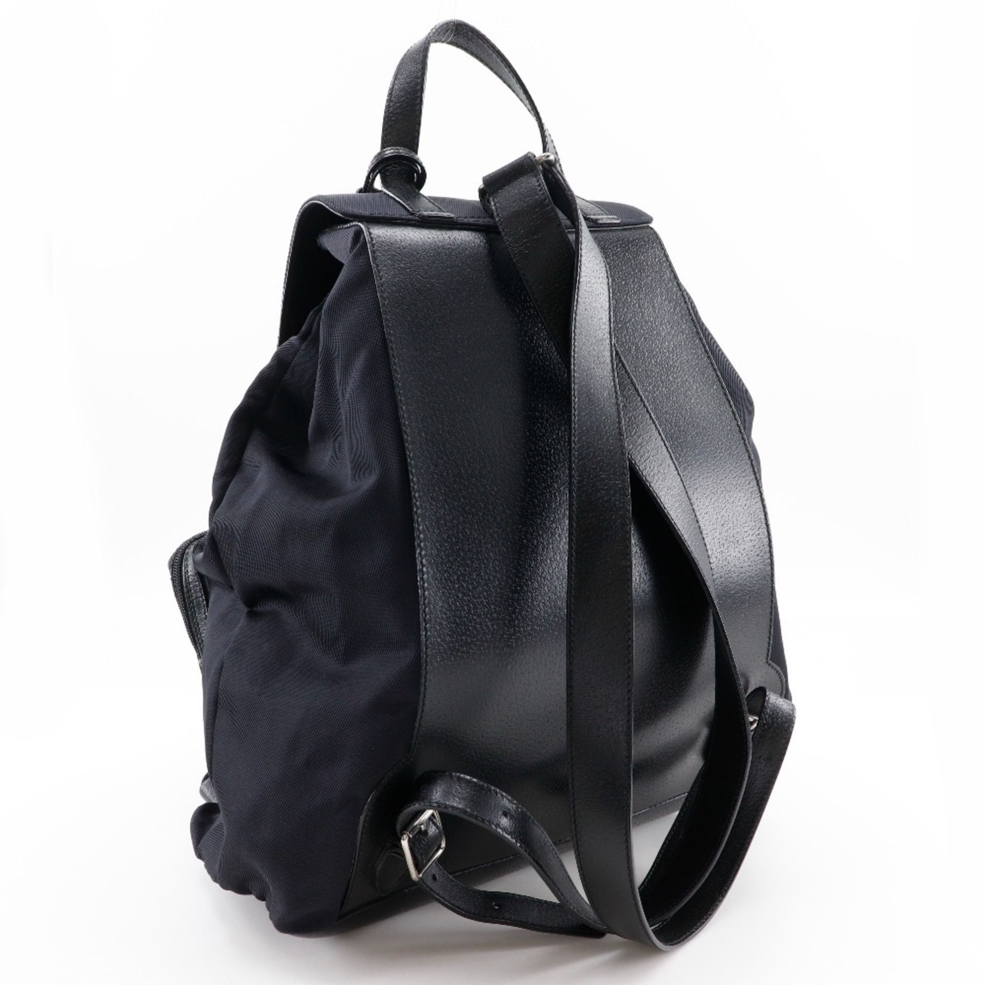 Nylon Canvas Leather Backpack (Pre-Owned) - Gucci - Modalova