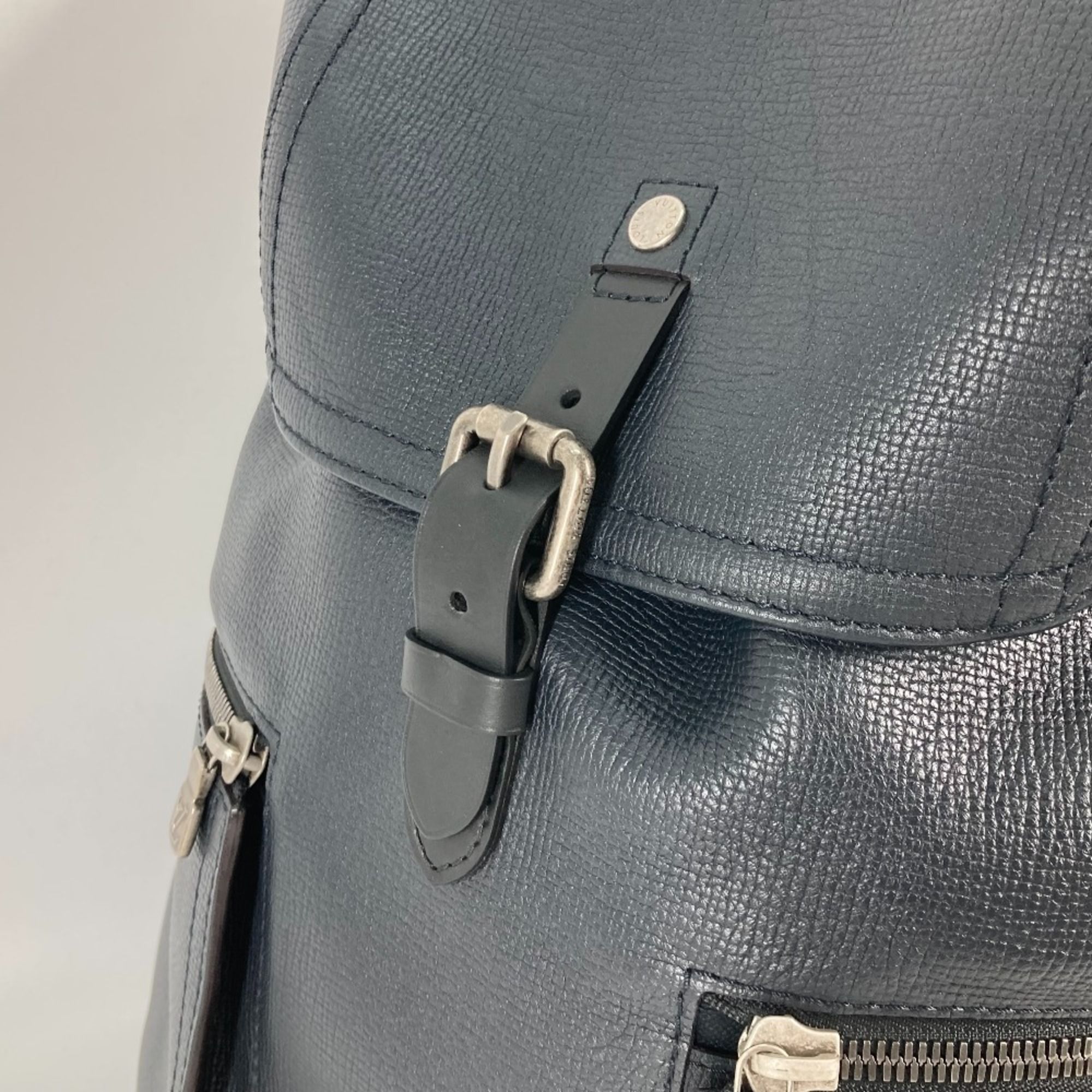 Blue Utah Leather Backpack (Pre-Owned) - Louis Vuitton - Modalova