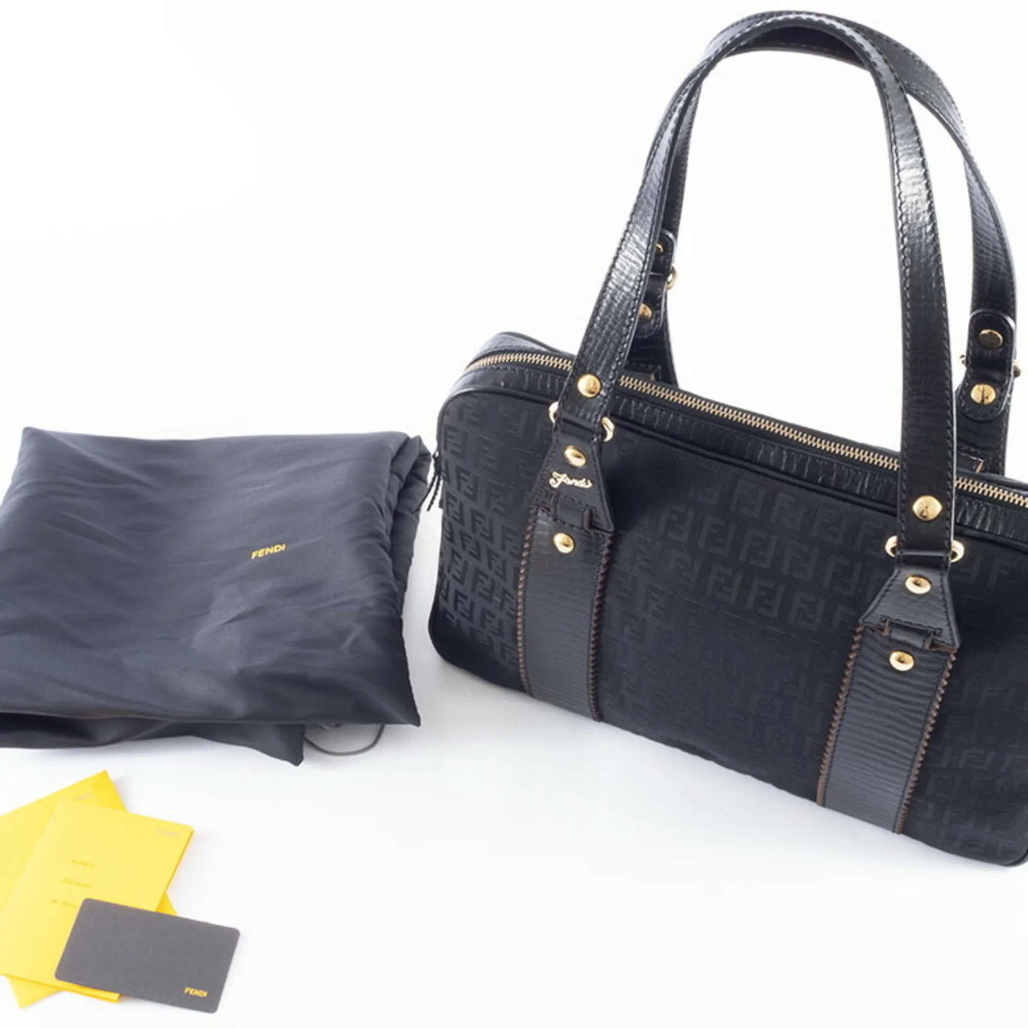 Zucca Canvas Leather Handbag (Pre-Owned) - Fendi - Modalova