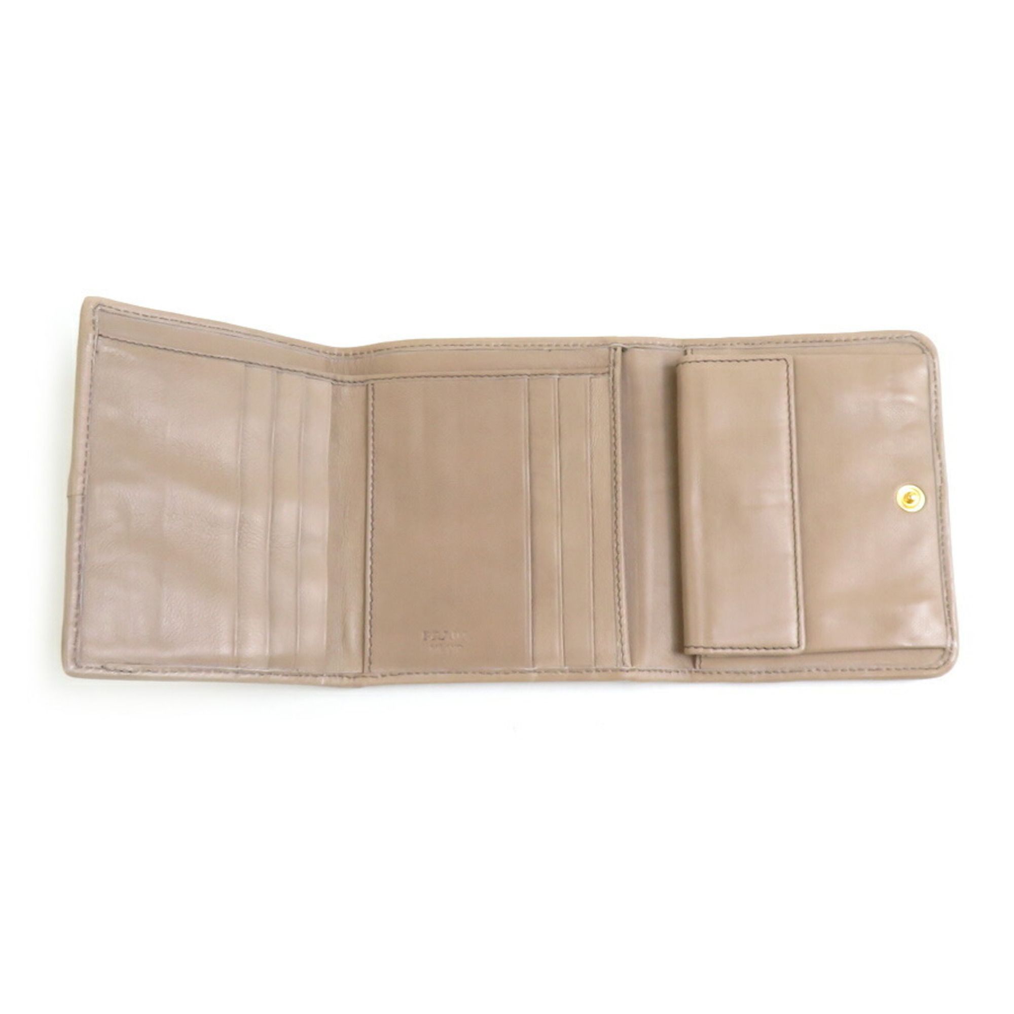 Leather Wallet (Tri-Fold) (Pre-Owned) - Prada - Modalova
