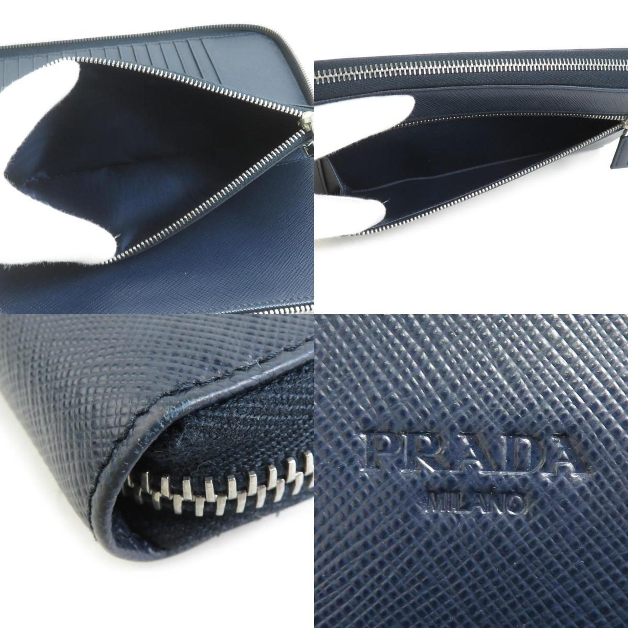 Leather Long Wallet (Bi-Fold) (Pre-Owned) - Prada - Modalova