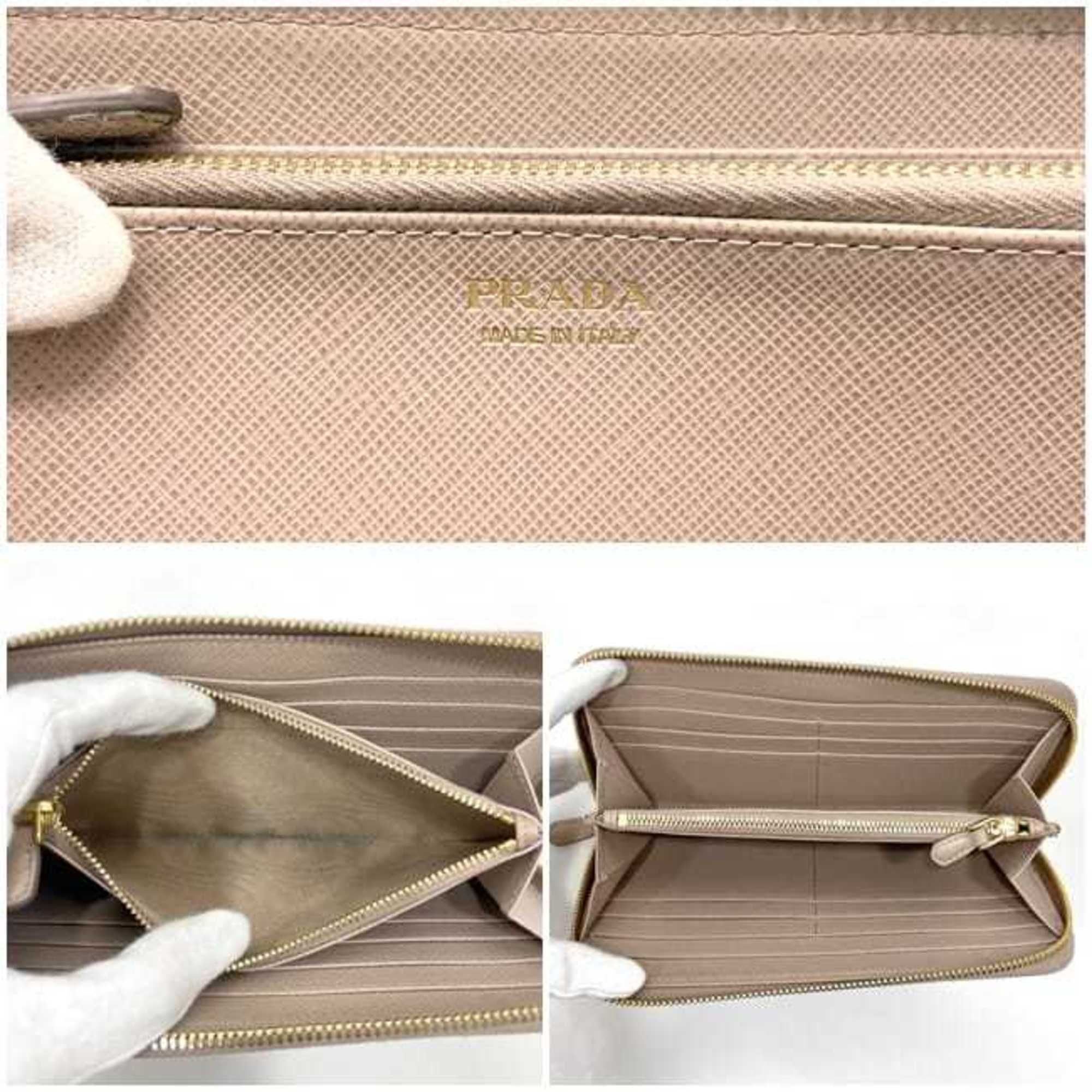 Leather Long Wallet (Bi-Fold) (Pre-Owned) - Prada - Modalova