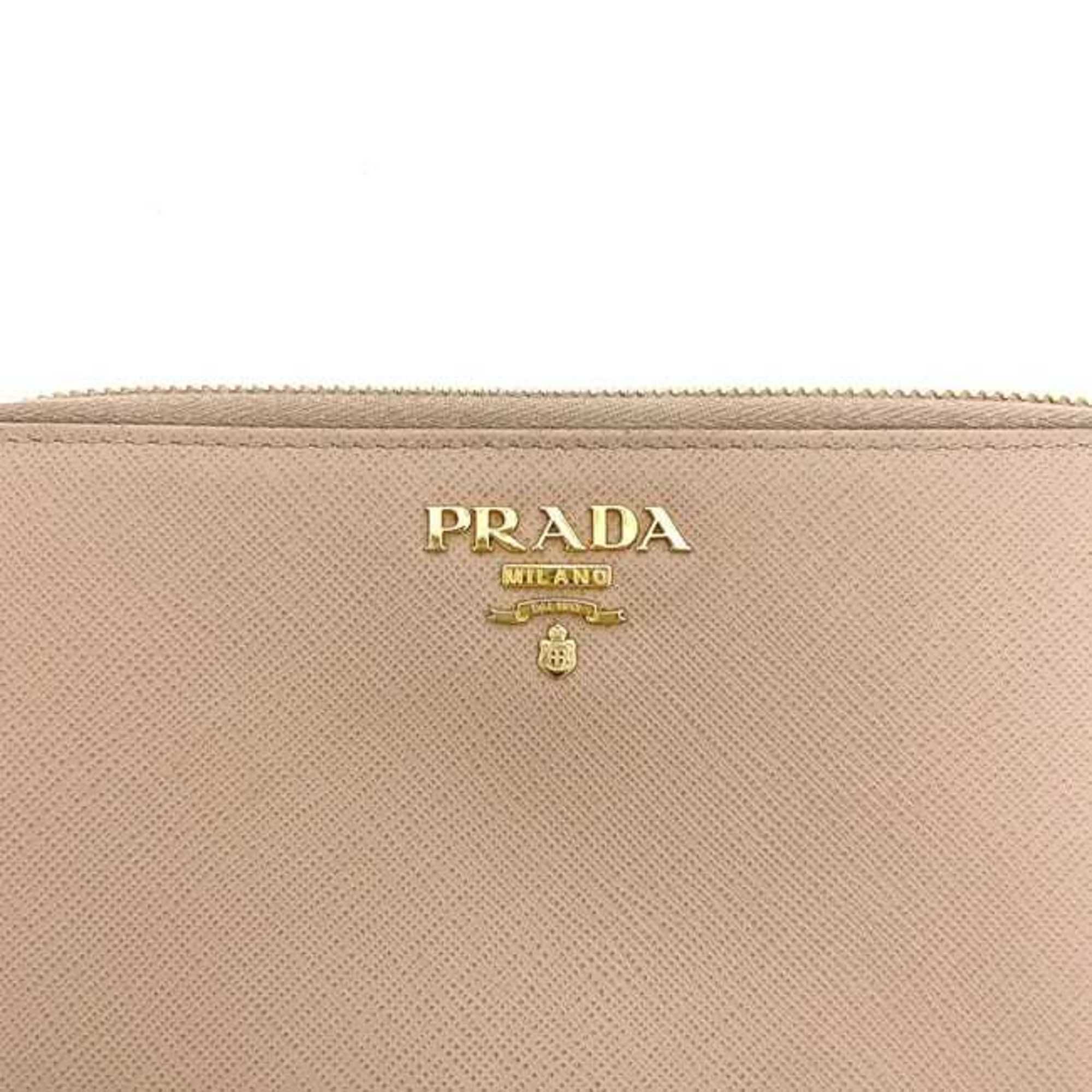 Leather Long Wallet (Bi-Fold) (Pre-Owned) - Prada - Modalova