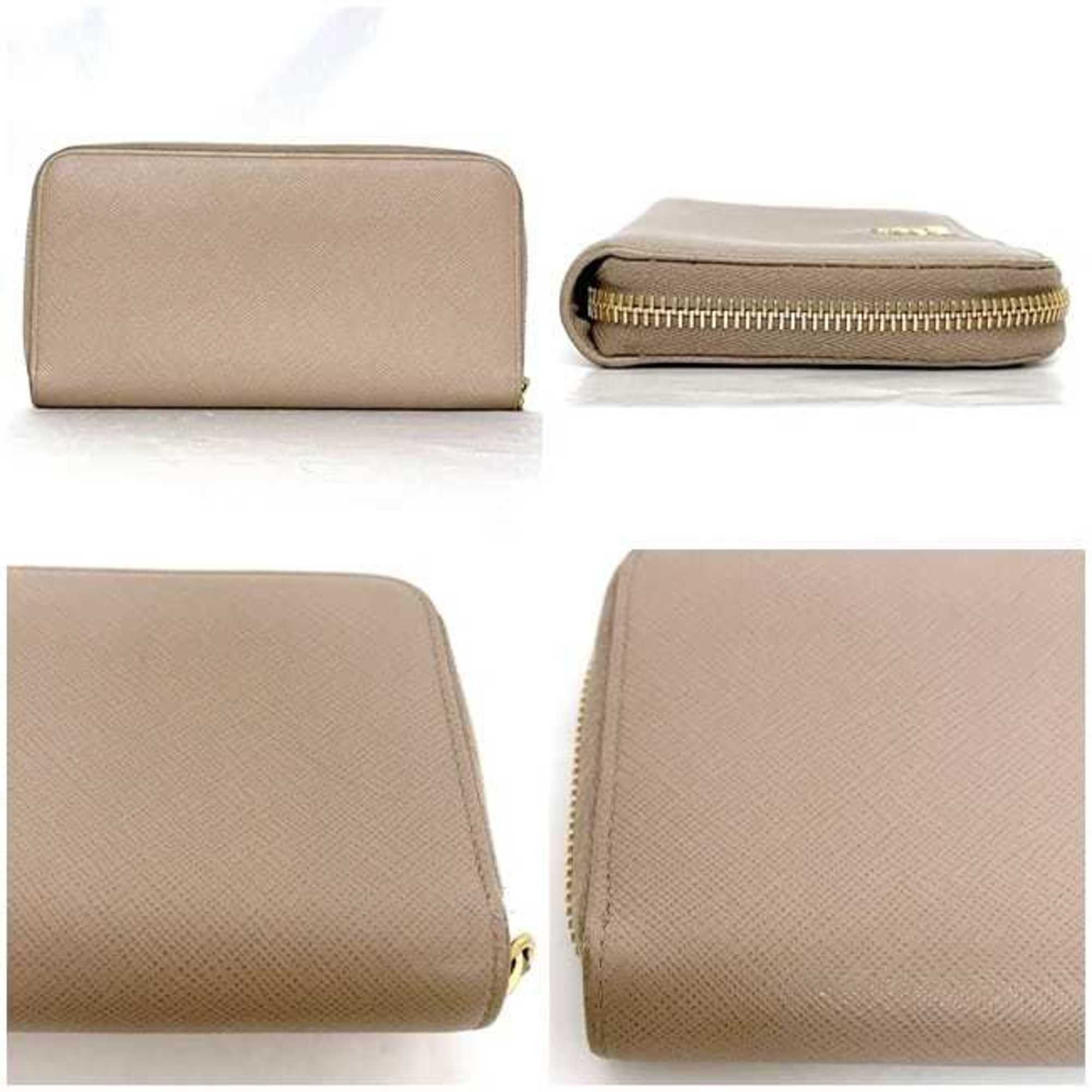 Leather Long Wallet (Bi-Fold) (Pre-Owned) - Prada - Modalova