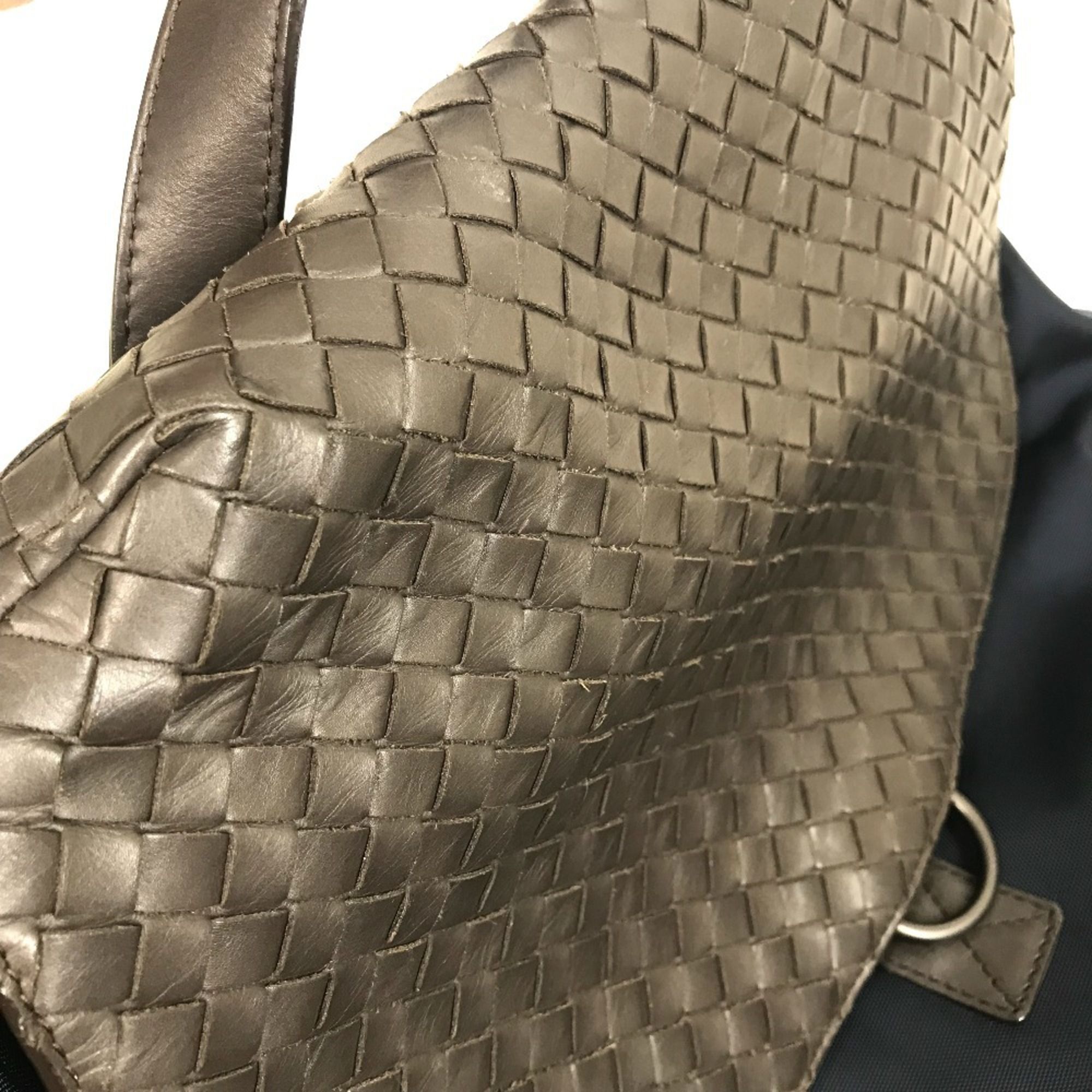Nylon Leather Backpack (Pre-Owned) - Bottega Veneta - Modalova