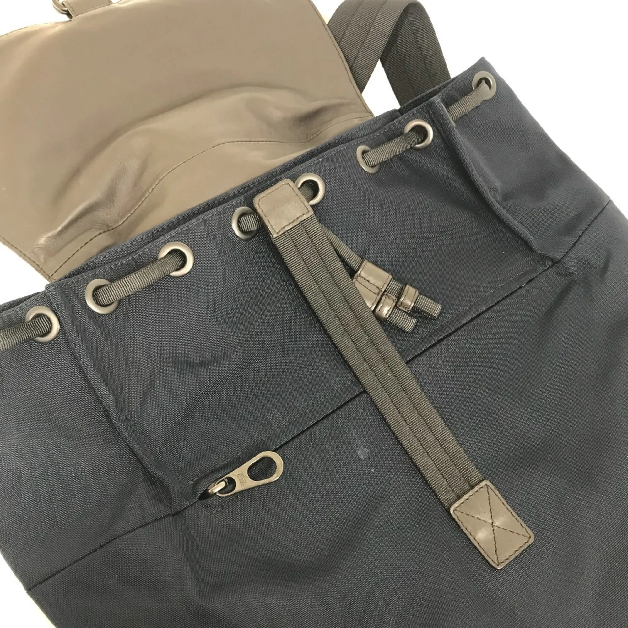 Nylon Leather Backpack (Pre-Owned) - Bottega Veneta - Modalova