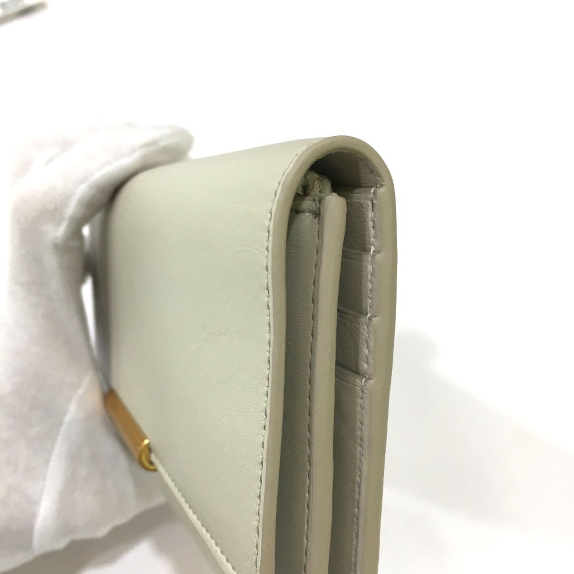 Leather Long Wallet (Tri-Fold) (Pre-Owned) - Bottega Veneta - Modalova