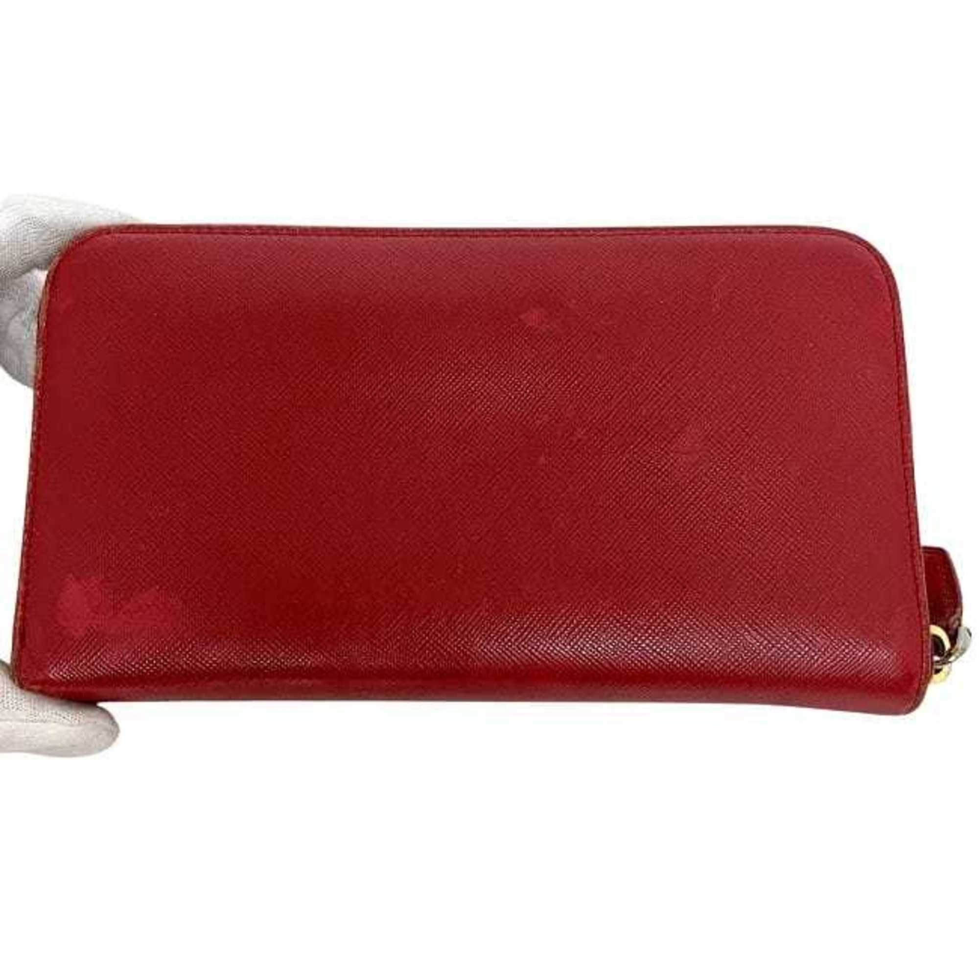 Saffiano Long Wallet (Bi-Fold) (Pre-Owned) - Prada - Modalova