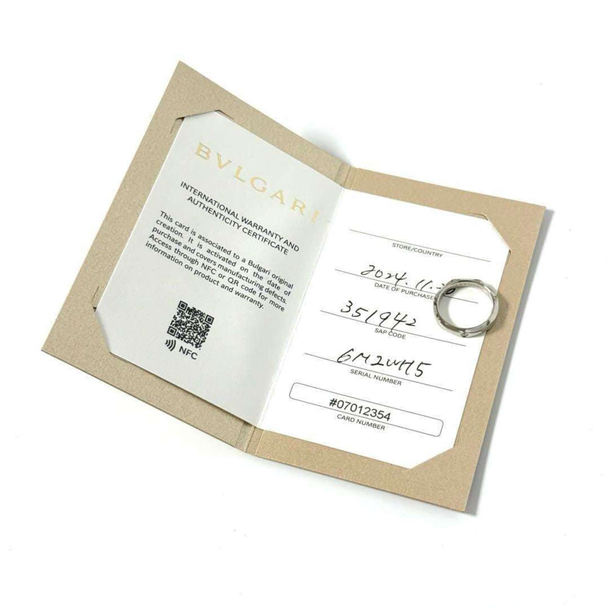 Platinum 950 Band Ring (Pre-Owned) - Bvlgari - Modalova