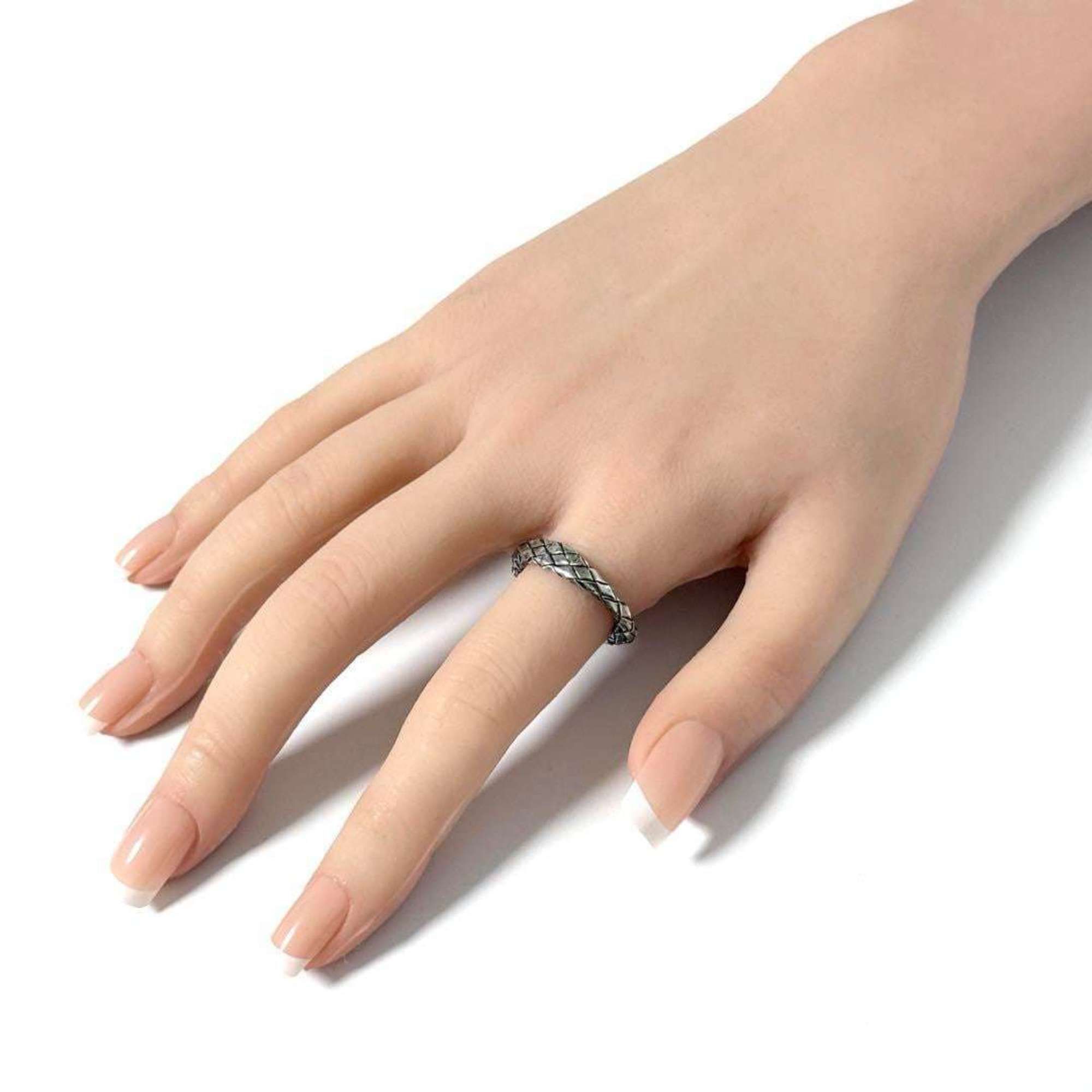 Silver 925 Band Ring (Pre-Owned) - Bottega Veneta - Modalova