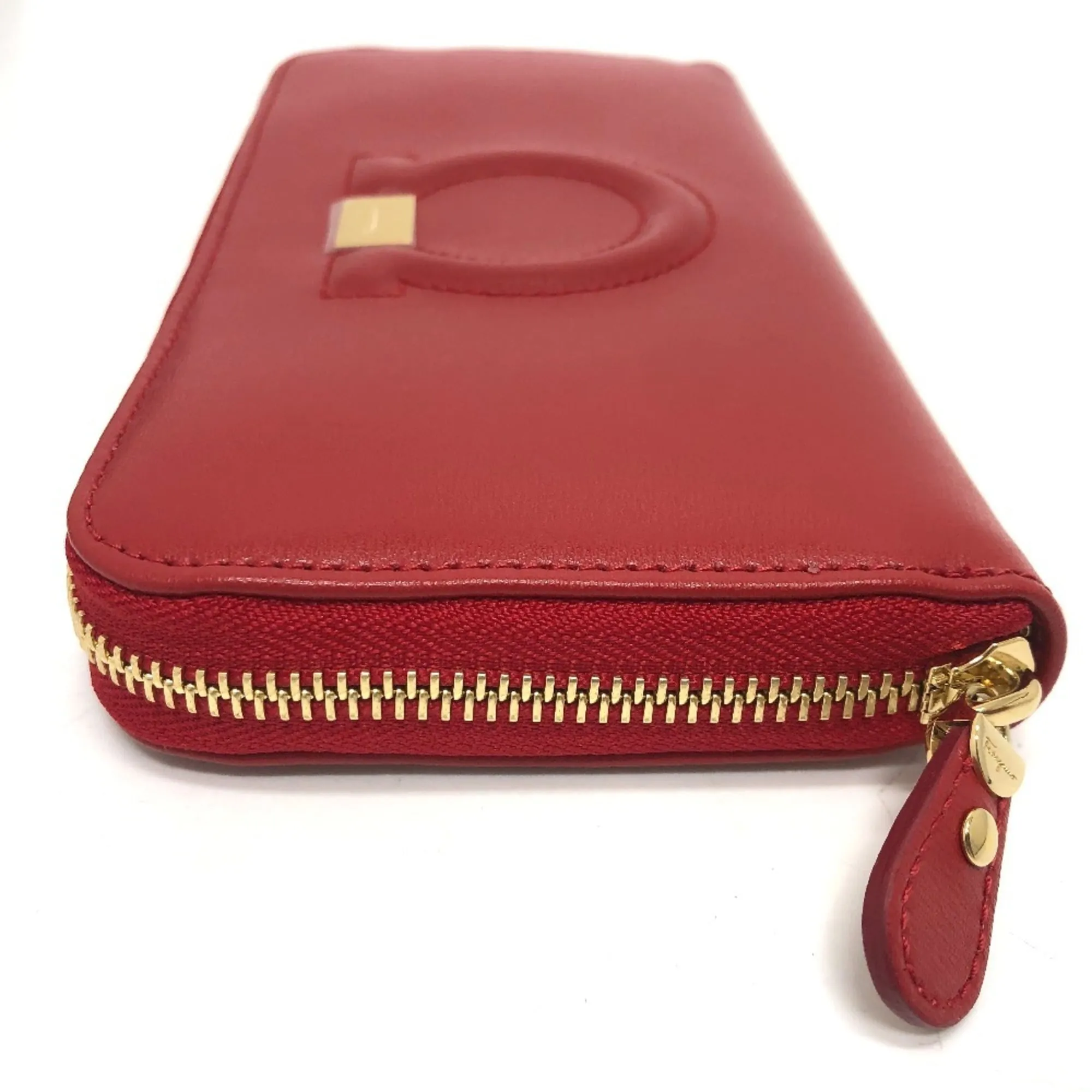 Gancini Leather Long Wallet (Bi-Fold) (Pre-Owned) - Salvatore Ferragamo - Modalova