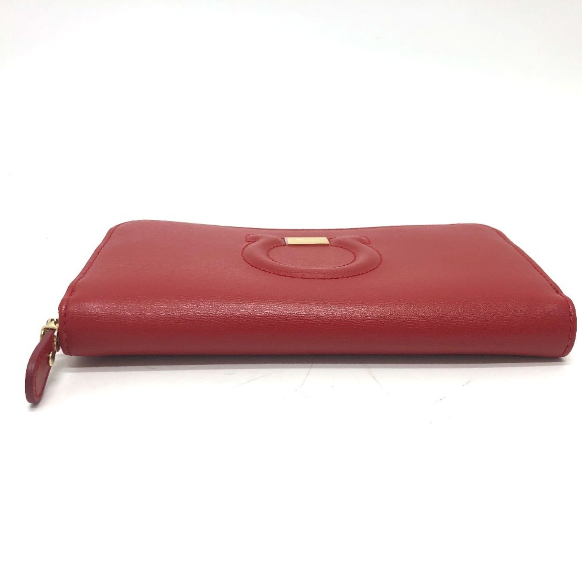 Gancini Leather Long Wallet (Bi-Fold) (Pre-Owned) - Salvatore Ferragamo - Modalova