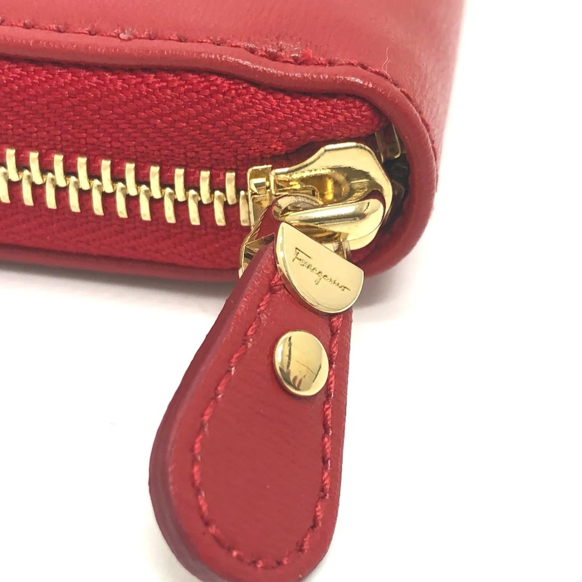 Gancini Leather Long Wallet (Bi-Fold) (Pre-Owned) - Salvatore Ferragamo - Modalova