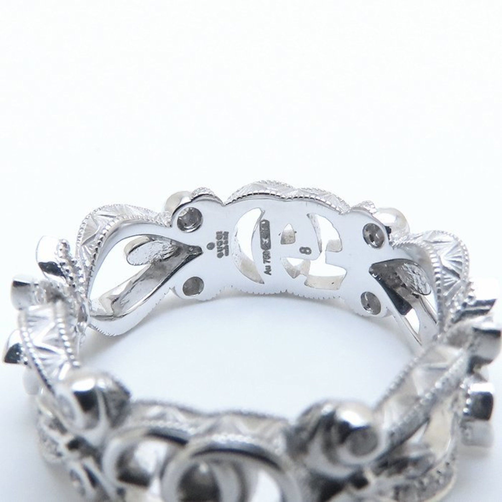 White Gold (18K) Band Ring (Pre-Owned) - Gucci - Modalova