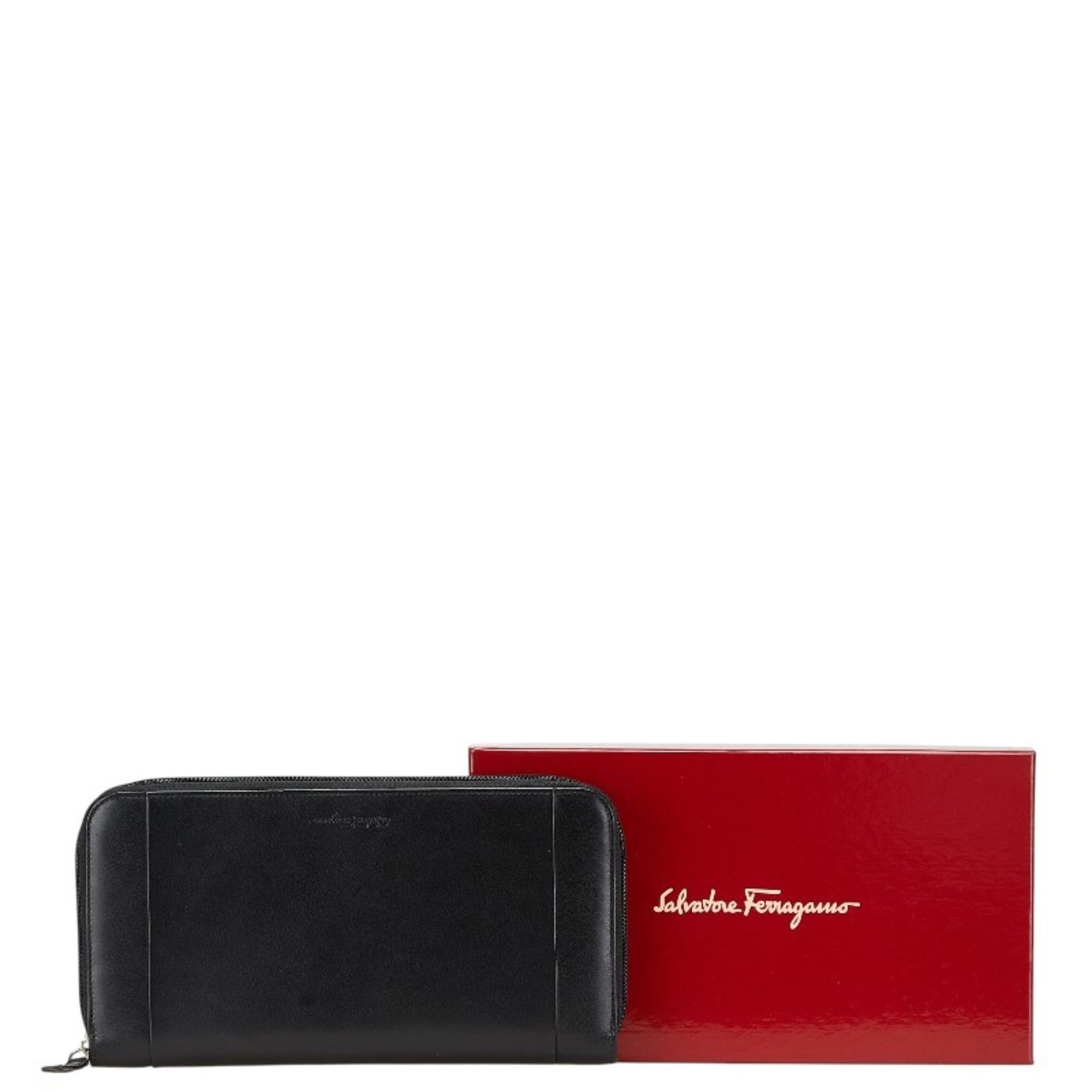 Leather Long Wallet (Bi-Fold) (Pre-Owned) - Salvatore Ferragamo - Modalova