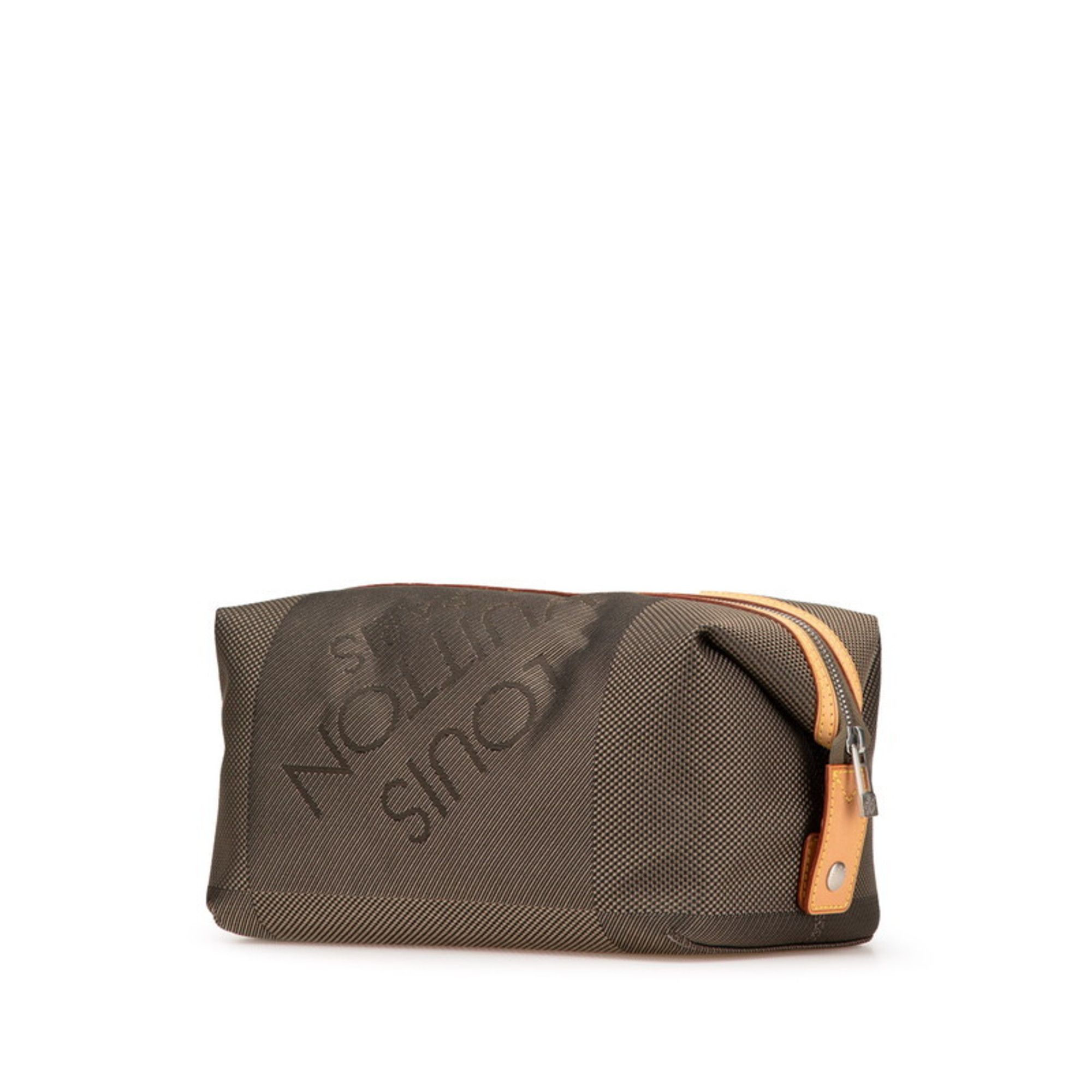 Damier Geant Canvas Leather Pouch (Pre-Owned) - Louis Vuitton - Modalova