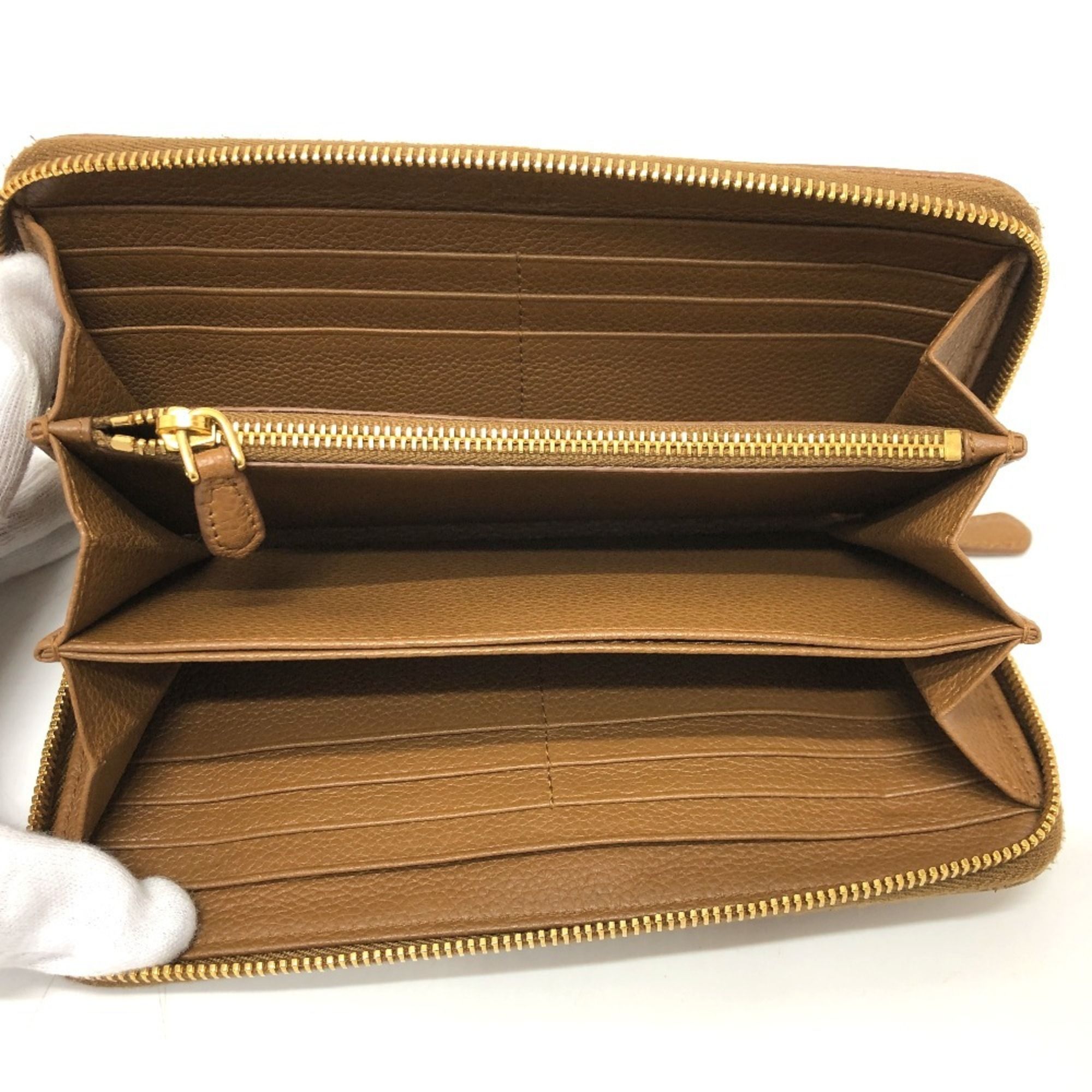 Leather Long Wallet (Bi-Fold) (Pre-Owned) - Prada - Modalova