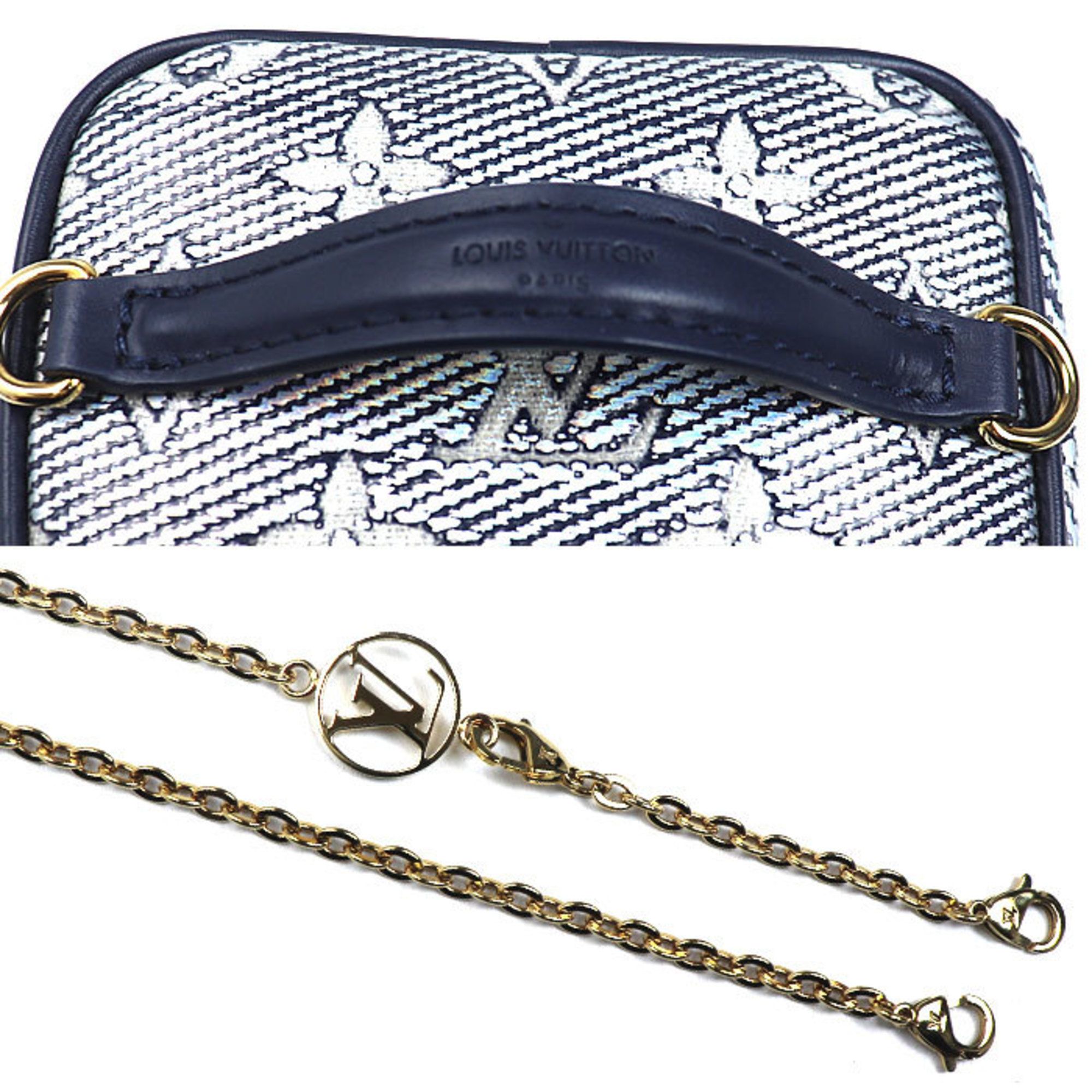 Jacquard Denim Shoulder Bag Vanity Bag (Pre-Owned) - Louis Vuitton - Modalova