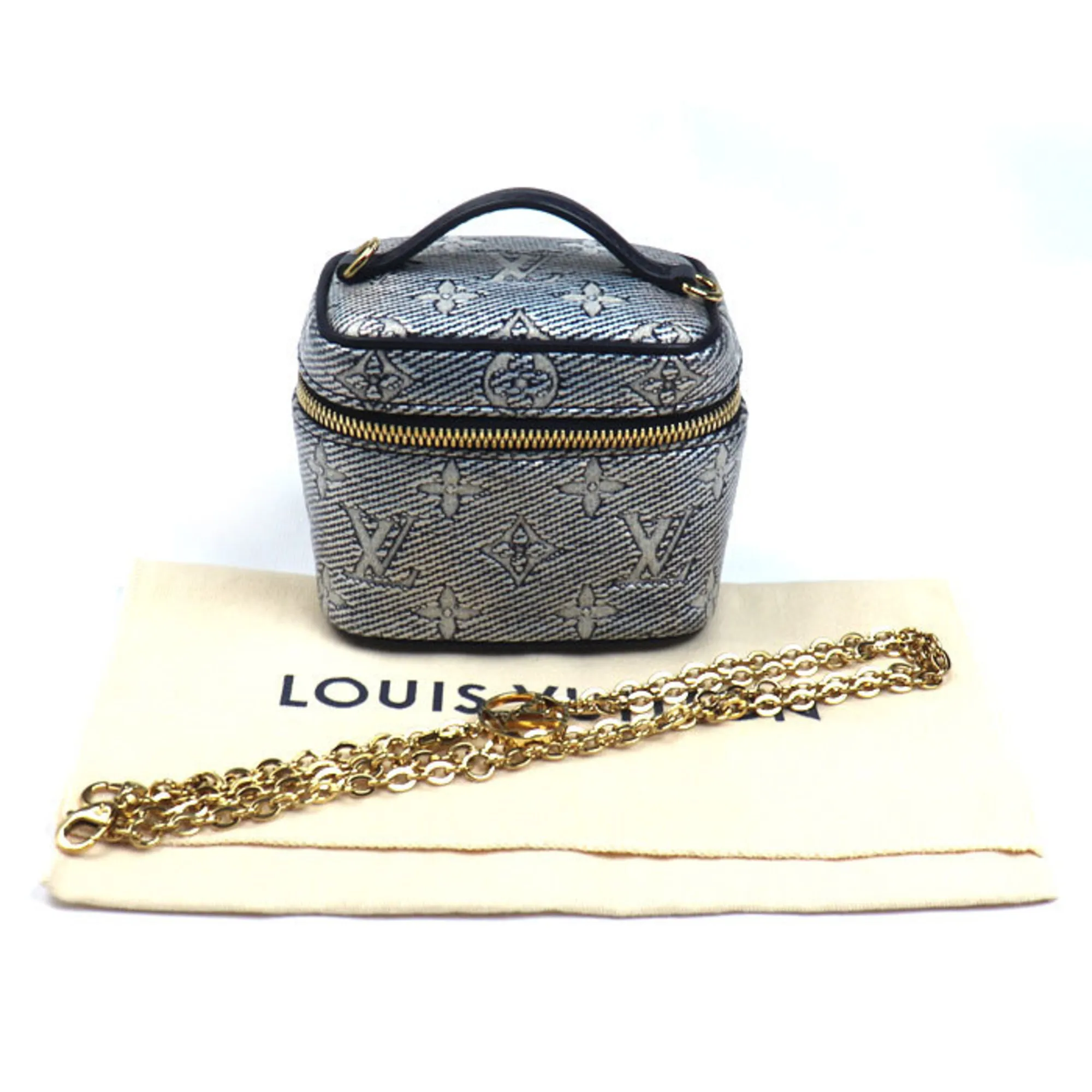 Jacquard Denim Shoulder Bag Vanity Bag (Pre-Owned) - Louis Vuitton - Modalova