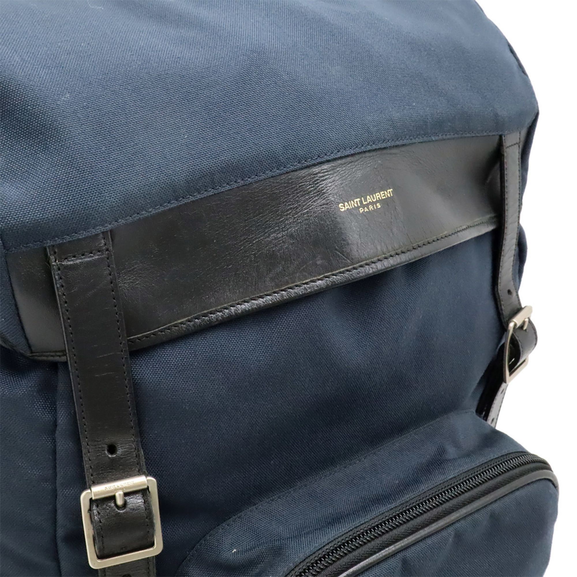 Canvas Leather Backpack (Pre-Owned) - Yves Saint Laurent - Modalova