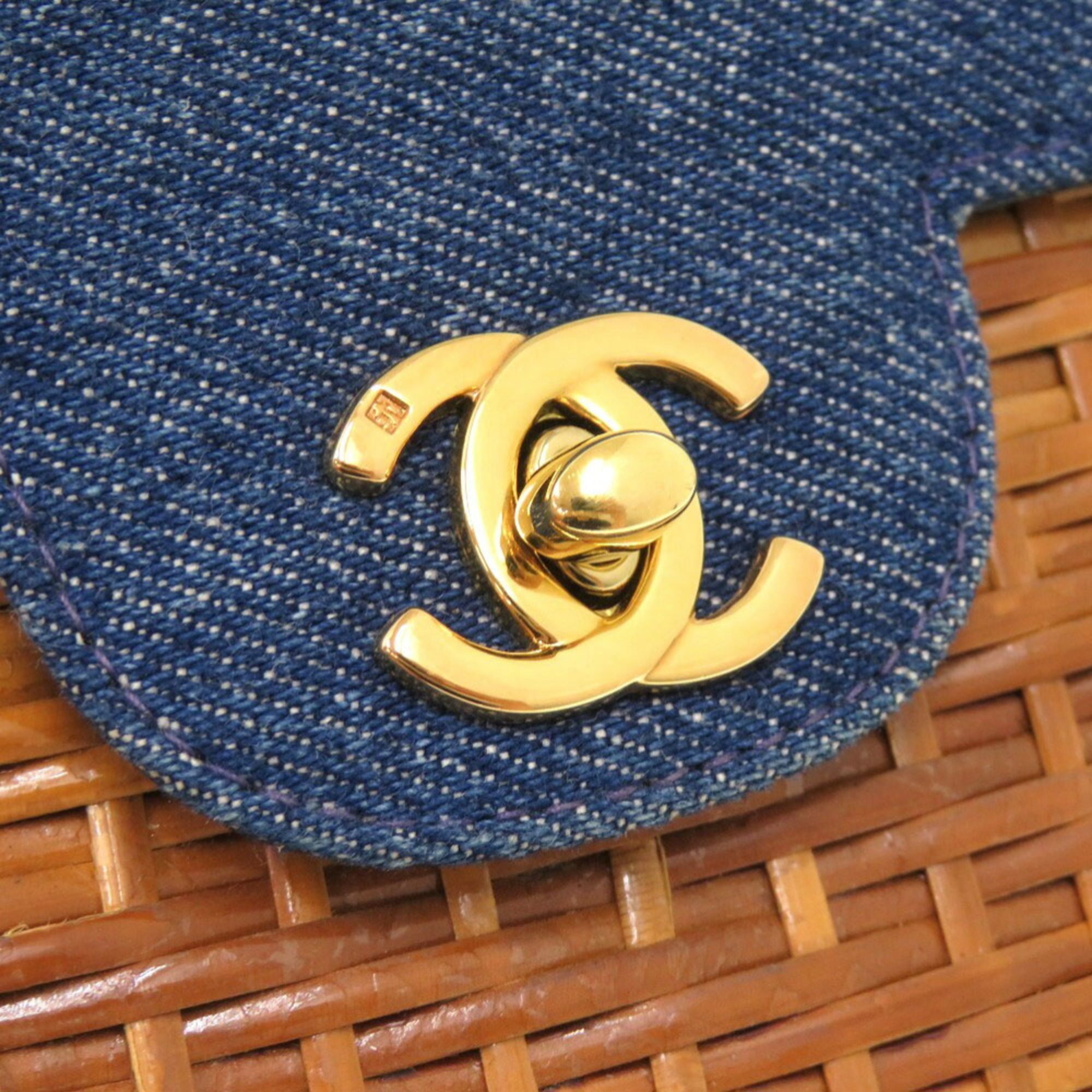 Straw Leather Shoulder Bag (Pre-Owned) - Chanel - Modalova