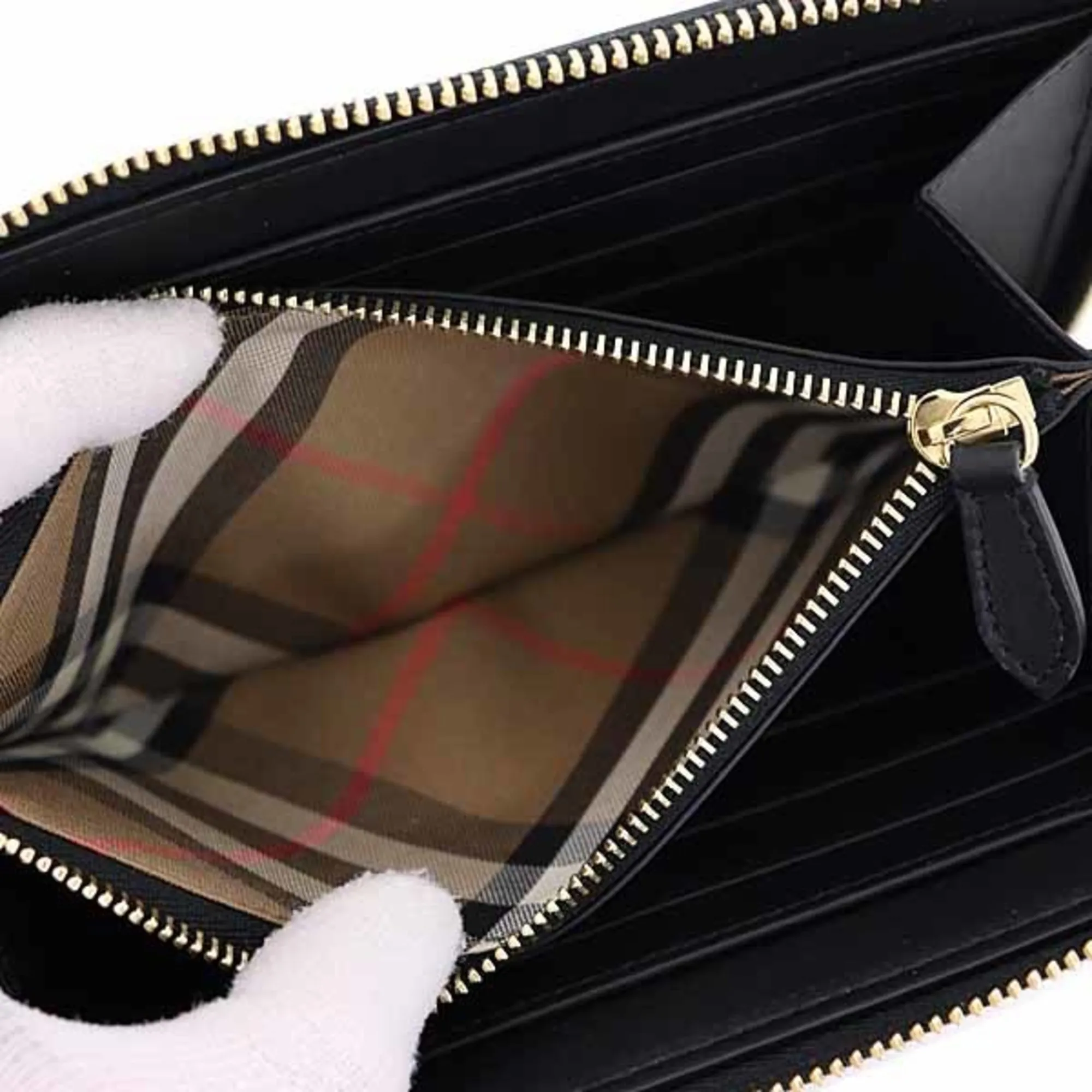 Leather Long Wallet (Bi-Fold) (Pre-Owned) - Burberry - Modalova