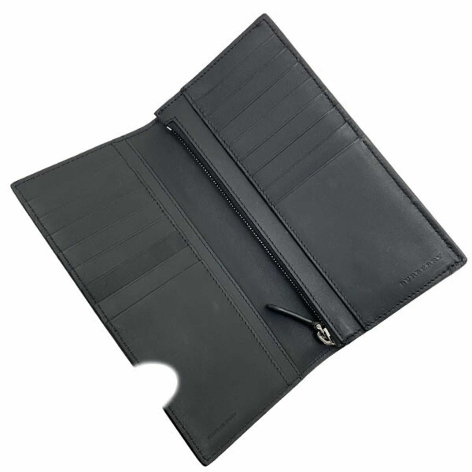 Leather Long Wallet (Bi-Fold) (Pre-Owned) - Burberry - Modalova