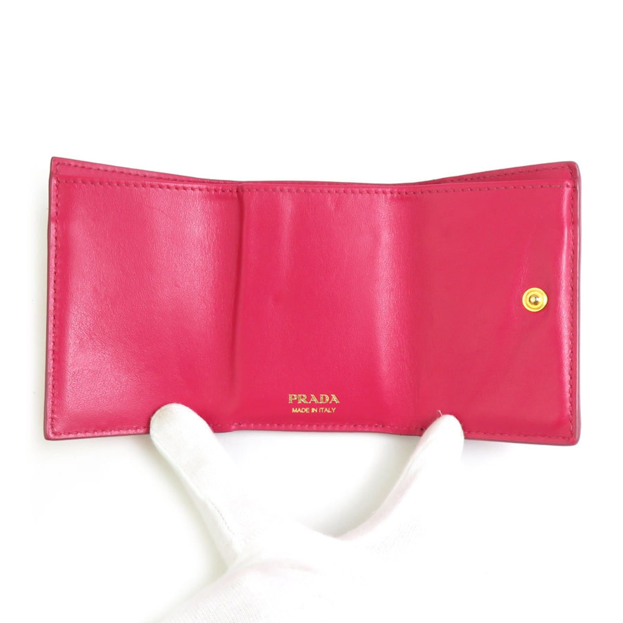 Leather Wallet (Tri-Fold) (Pre-Owned) - Prada - Modalova