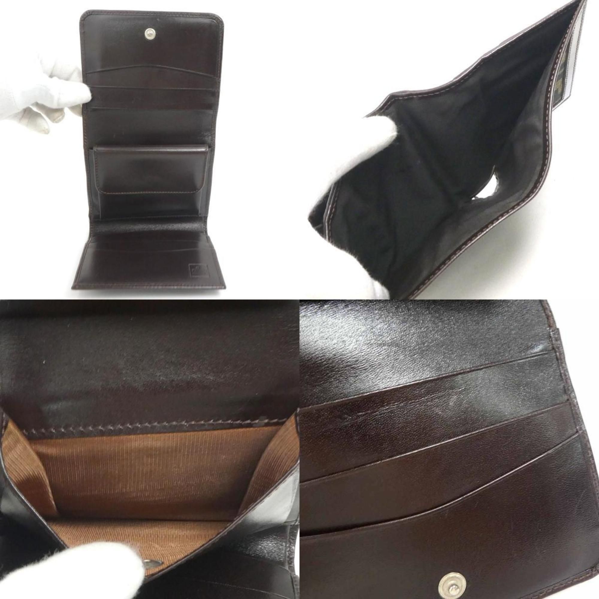Zucca Canvas Leather Wallet (Tri-Fold) (Pre-Owned) - Fendi - Modalova