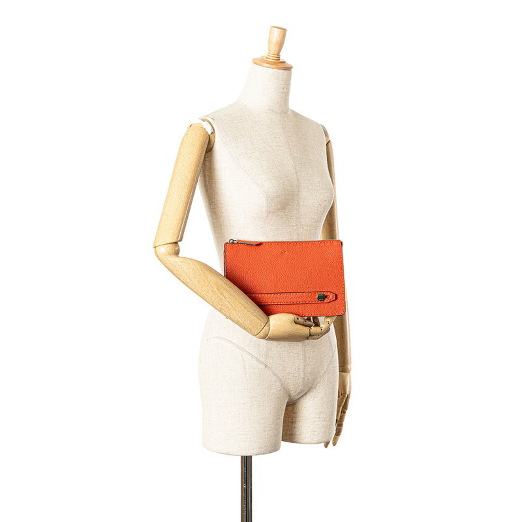 Leather Clutch Bag (Pre-Owned) - Fendi - Modalova