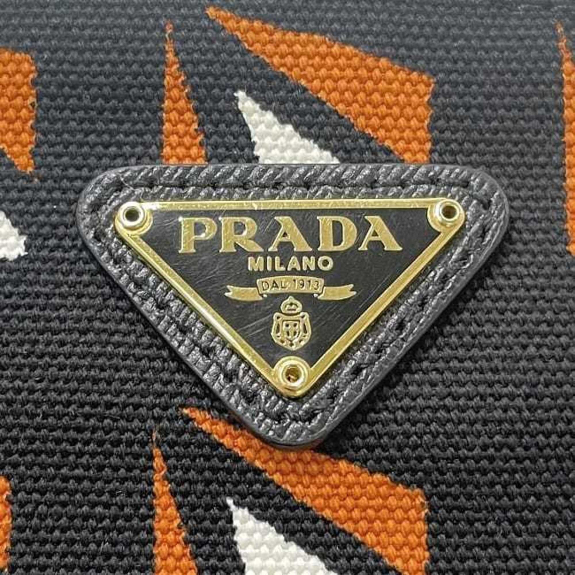 Canvas Leather Pouch (Pre-Owned) - Prada - Modalova
