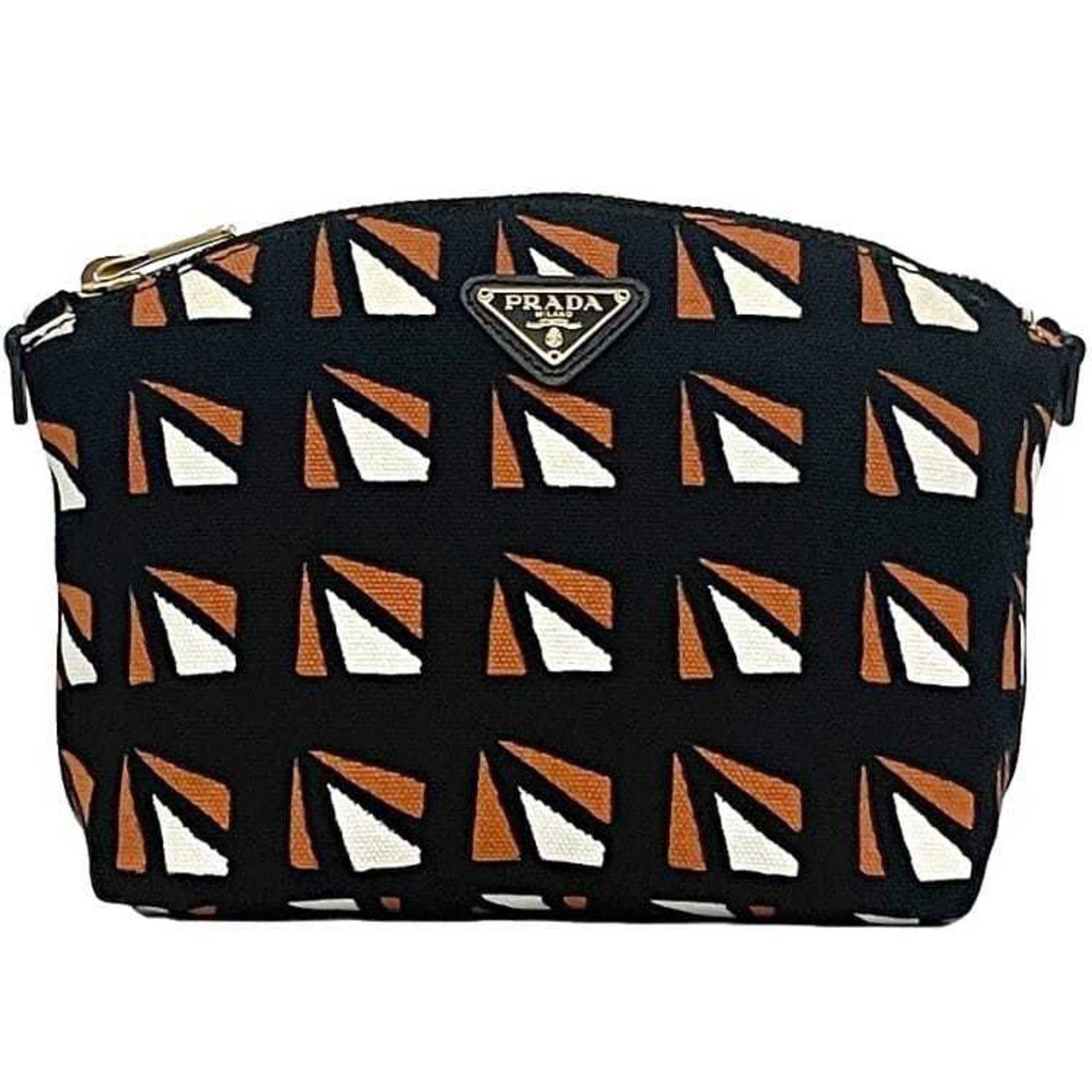 Canvas Leather Pouch (Pre-Owned) - Prada - Modalova