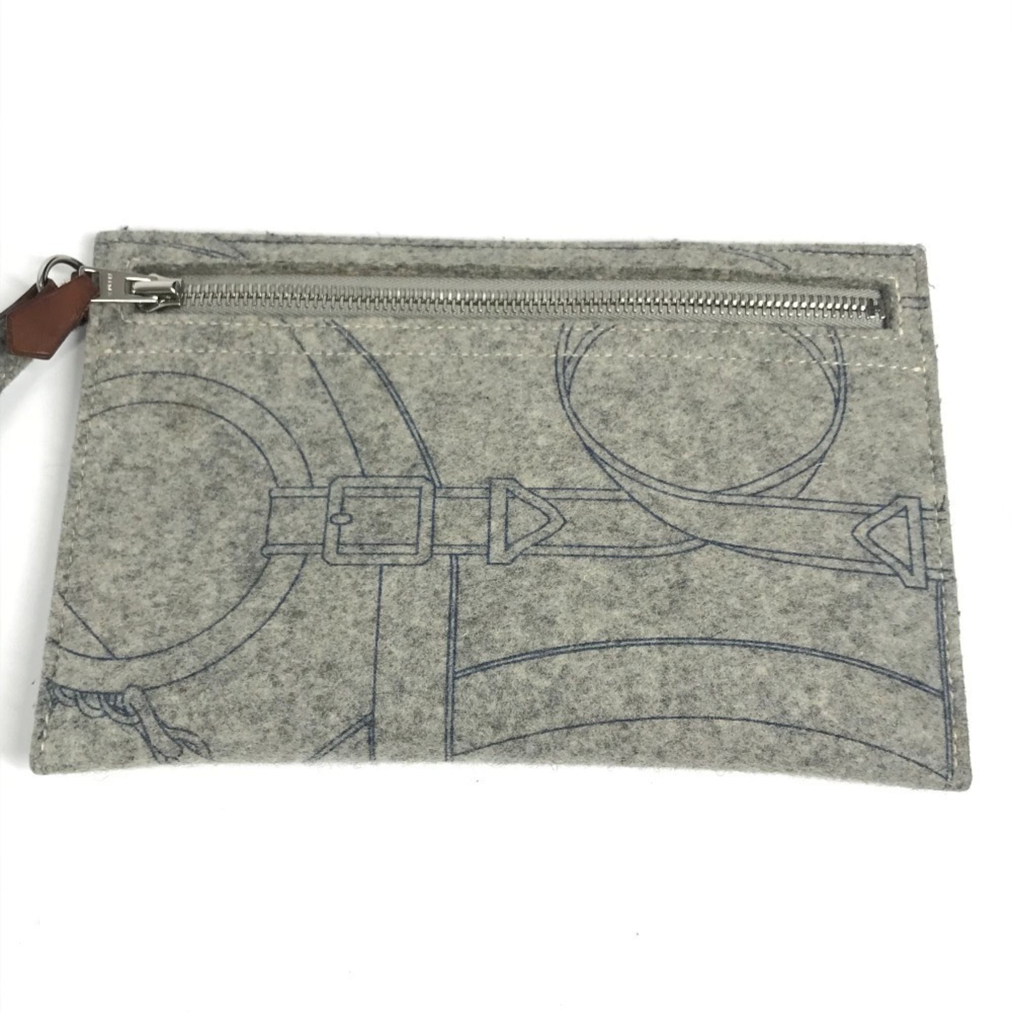 Karimi Felt Leather Shoulder Bag Tote Bag (Pre-Owned) - Hermes - Modalova