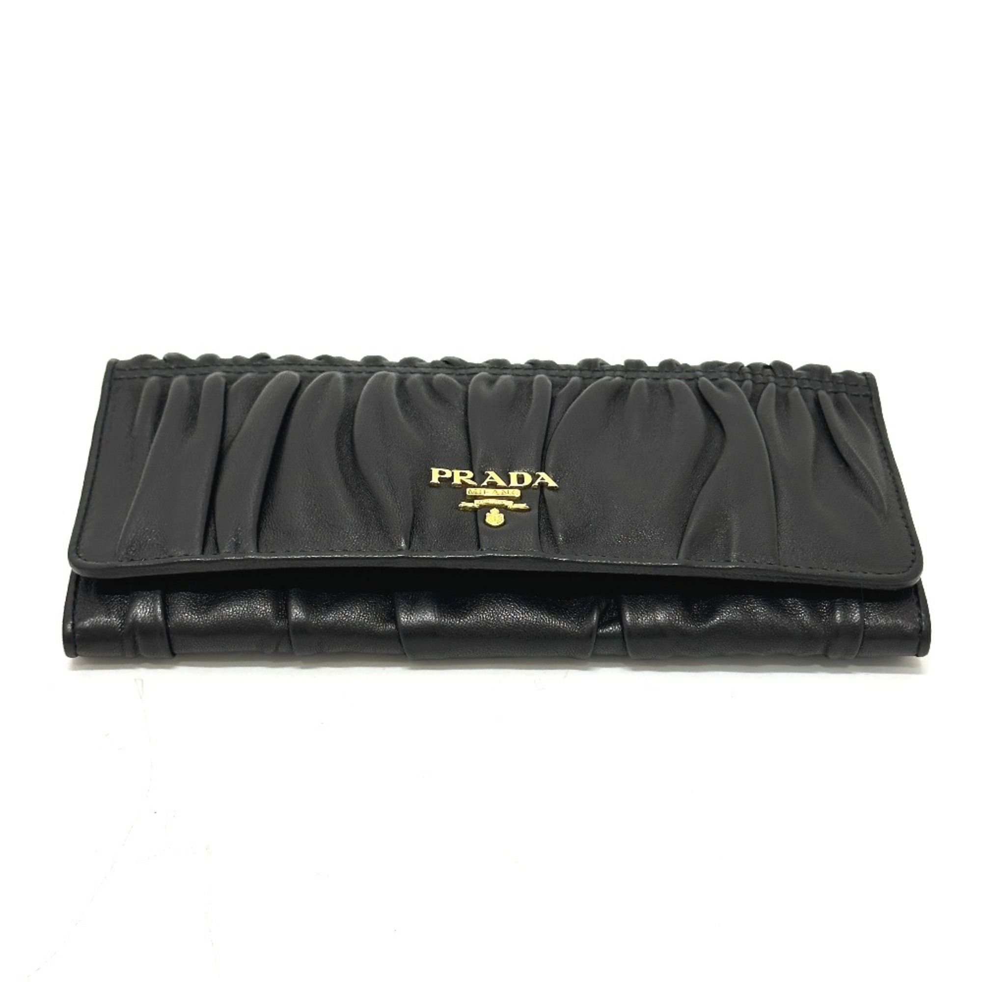 Leather Long Wallet (Bi-Fold) (Pre-Owned) - Prada - Modalova