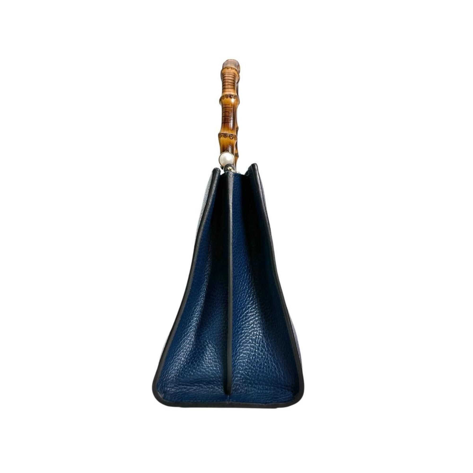Bamboo Leather Handbag (Pre-Owned) - Gucci - Modalova
