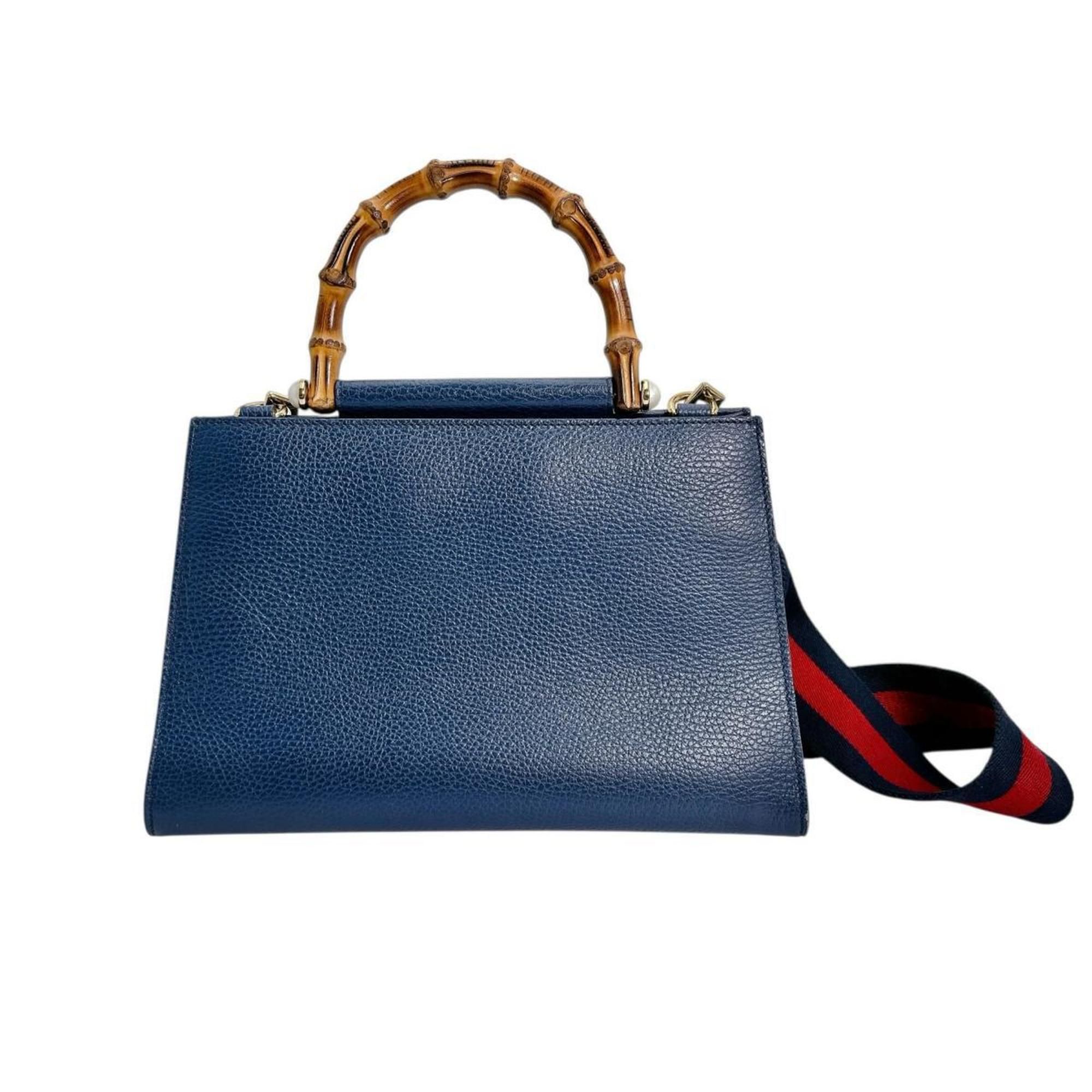 Bamboo Leather Handbag (Pre-Owned) - Gucci - Modalova