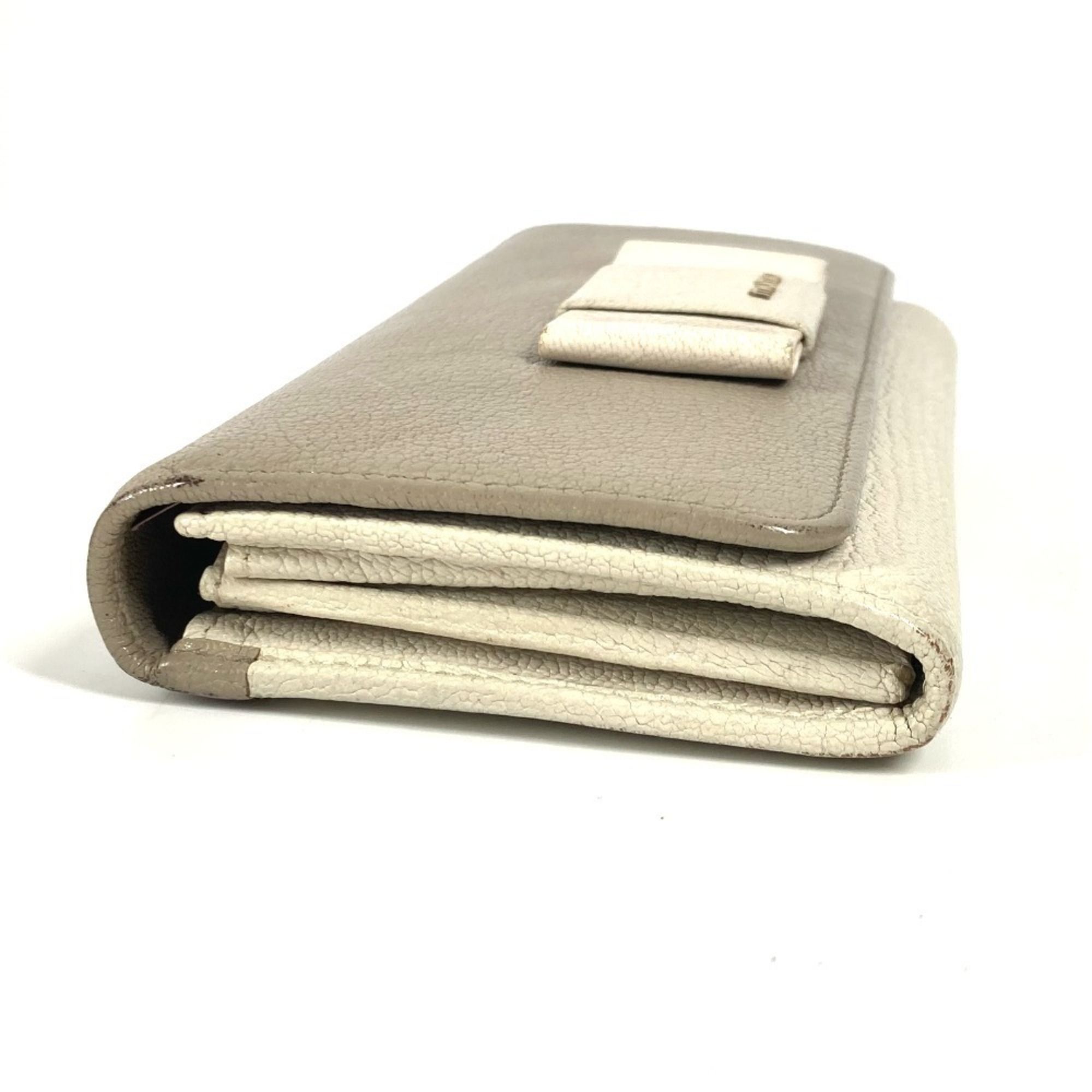 Leather Long Wallet (Bi-Fold) (Pre-Owned) - Miu Miu - Modalova