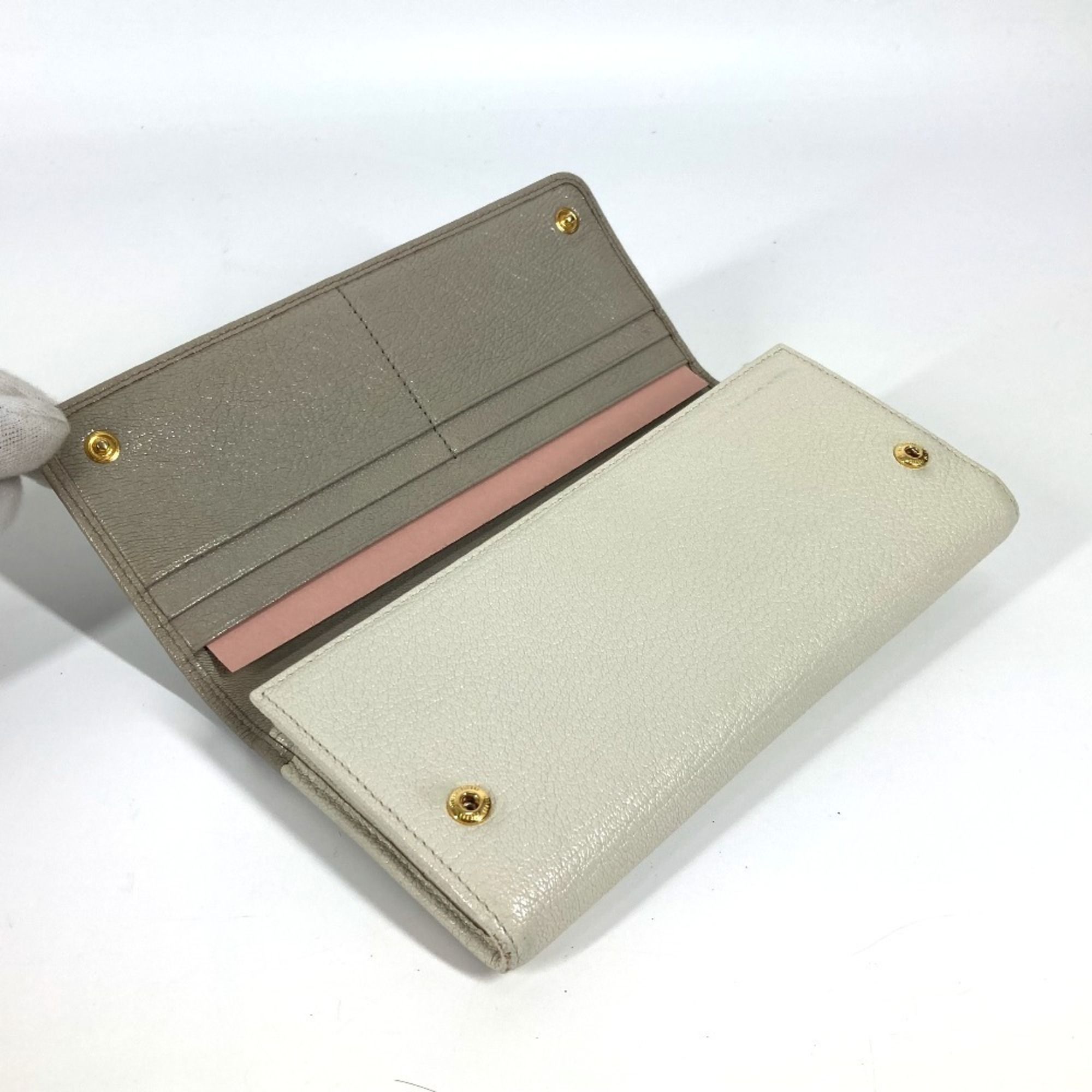 Leather Long Wallet (Bi-Fold) (Pre-Owned) - Miu Miu - Modalova