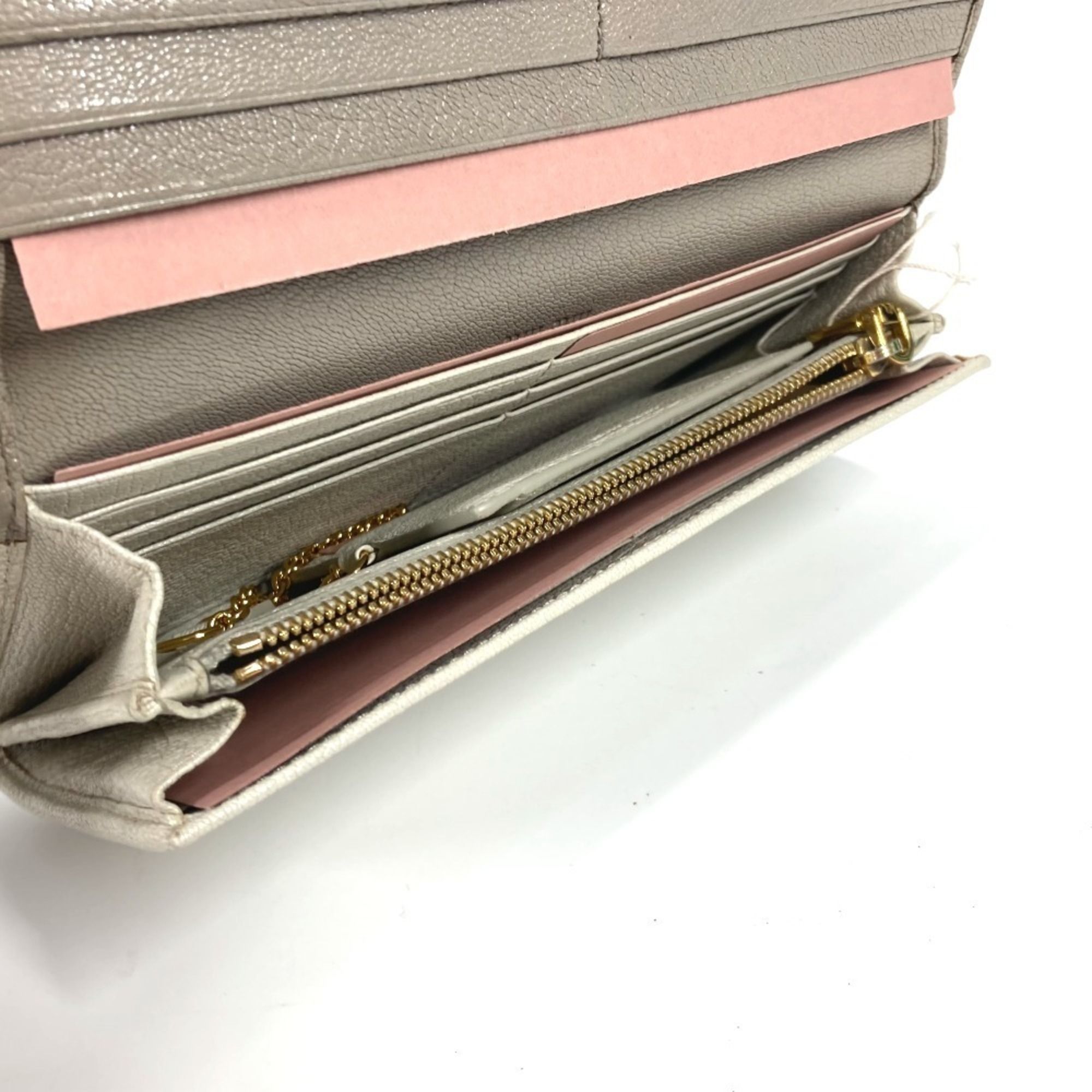 Leather Long Wallet (Bi-Fold) (Pre-Owned) - Miu Miu - Modalova