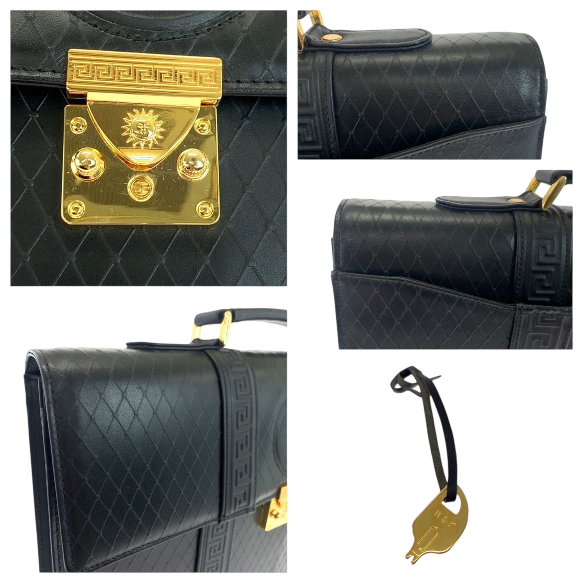 Leather Briefcase Handbag (Pre-Owned) - Versace - Modalova