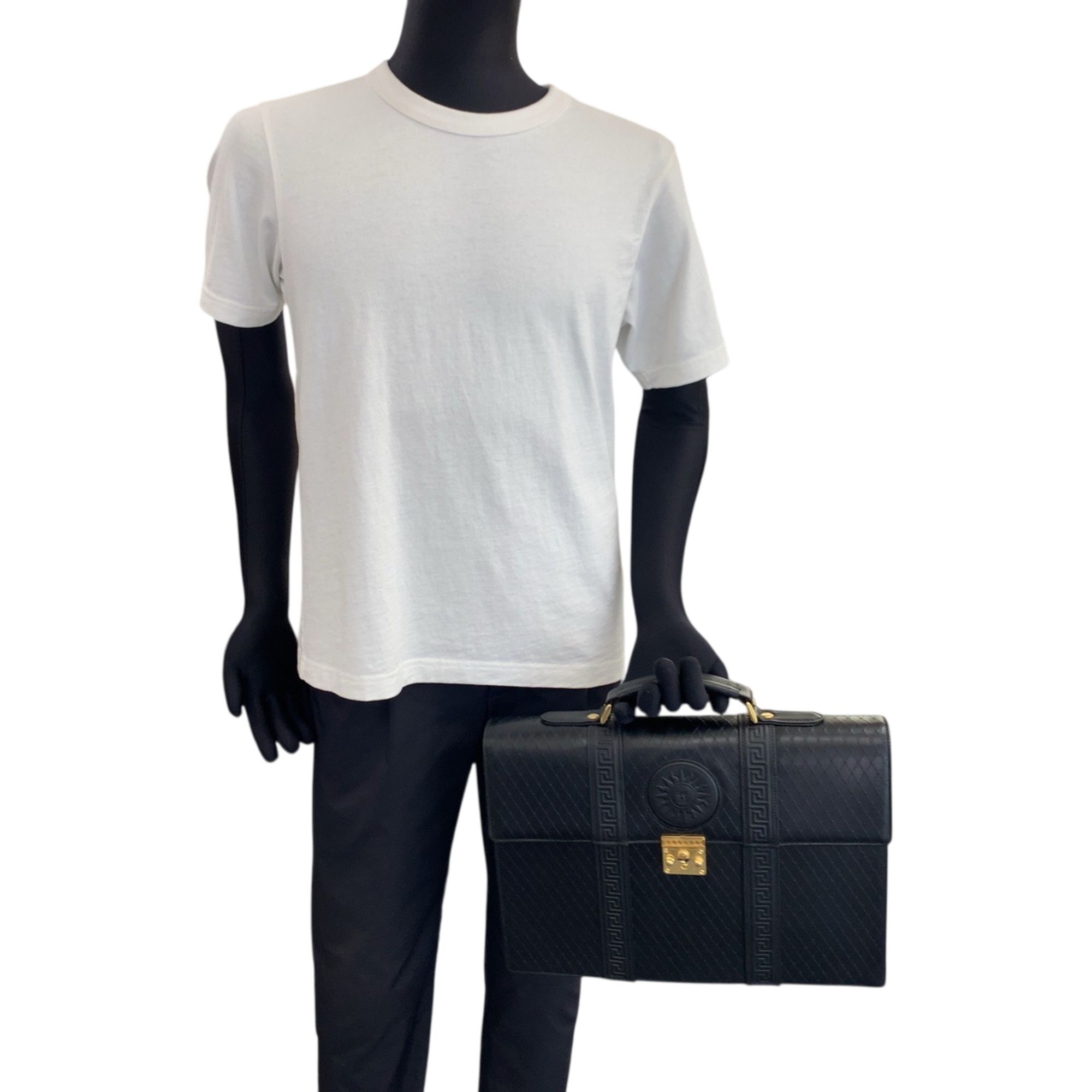 Leather Briefcase Handbag (Pre-Owned) - Versace - Modalova