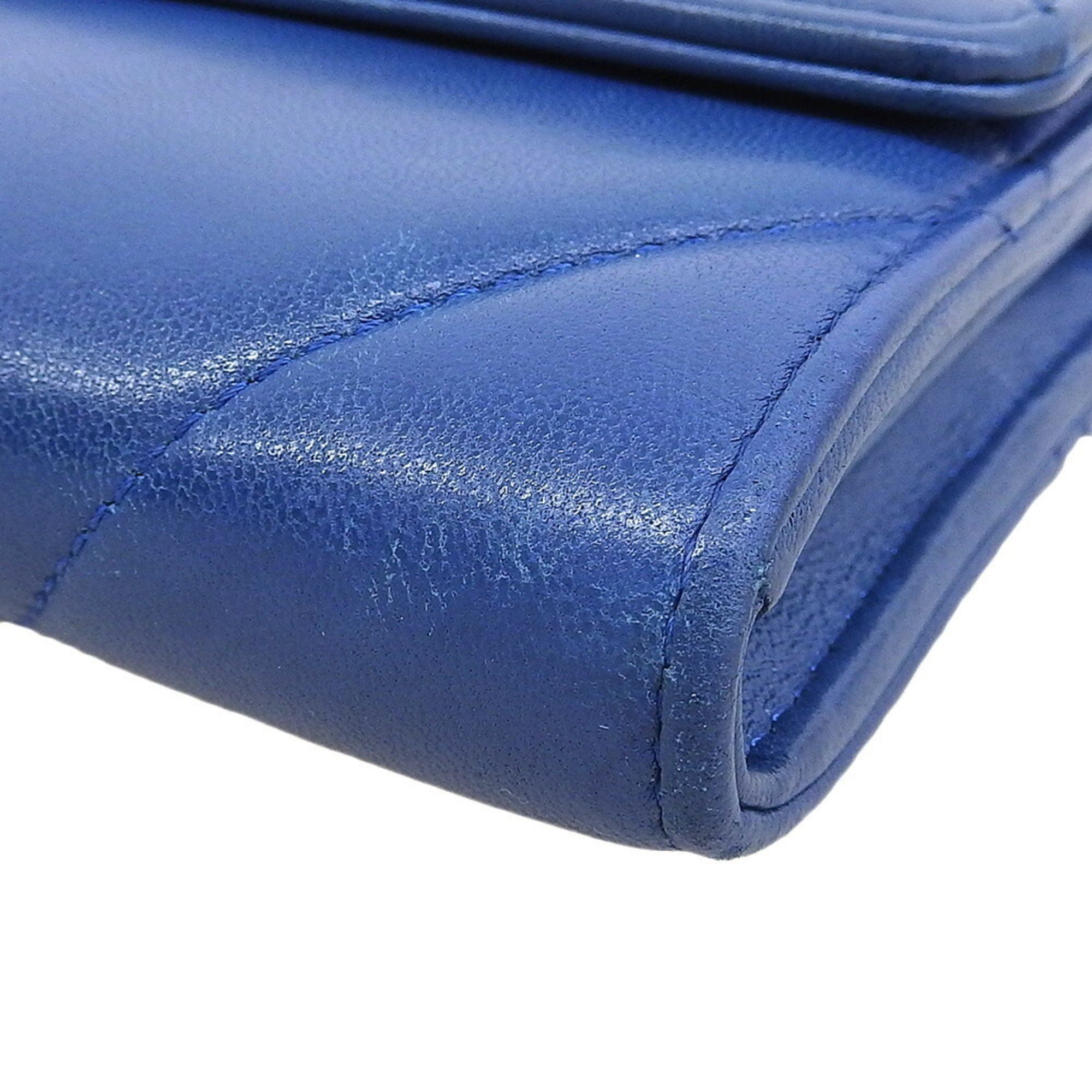 Leather Long Wallet (Bi-Fold) (Pre-Owned) - Chanel - Modalova